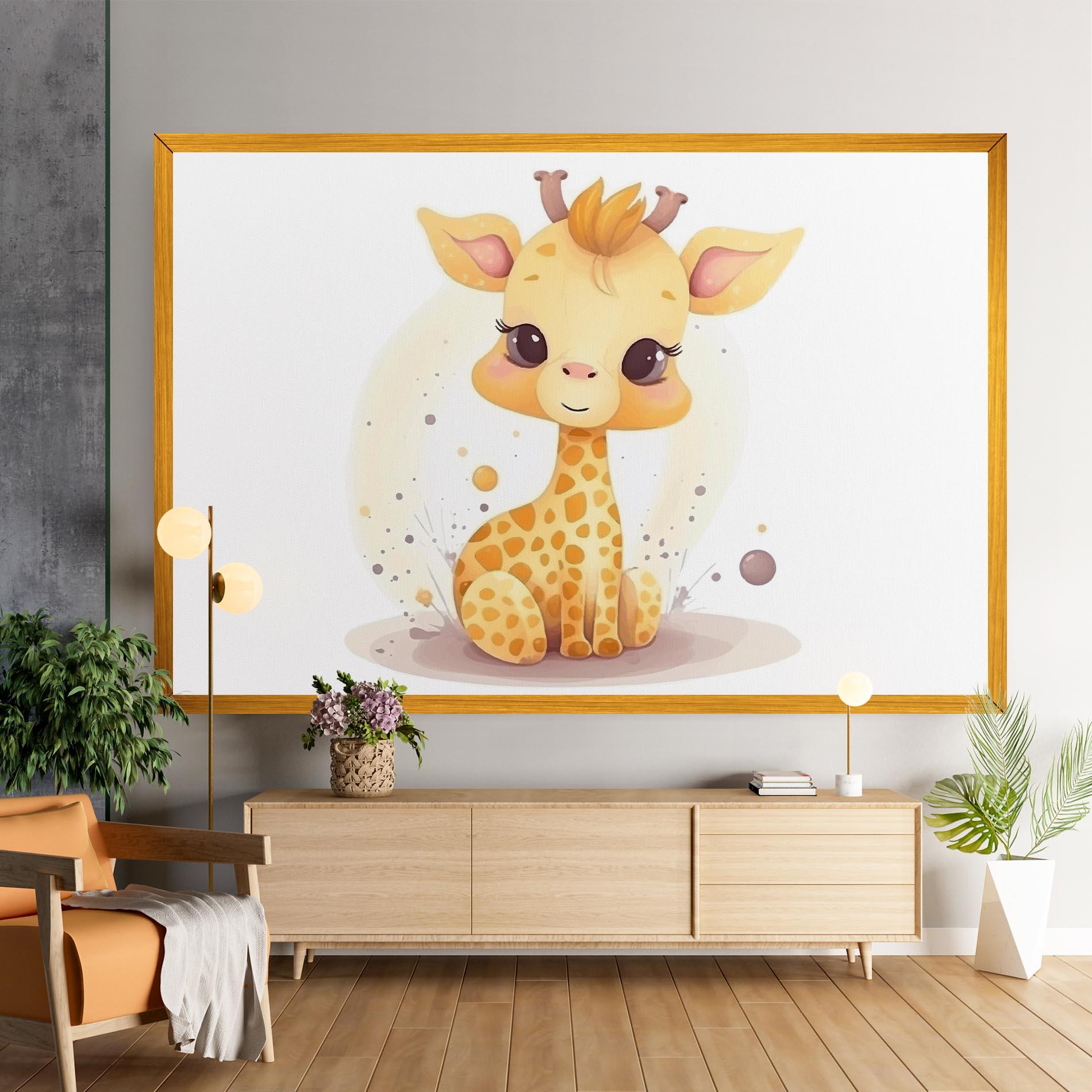 Картина на платно Adorable Giraffe mockup 9