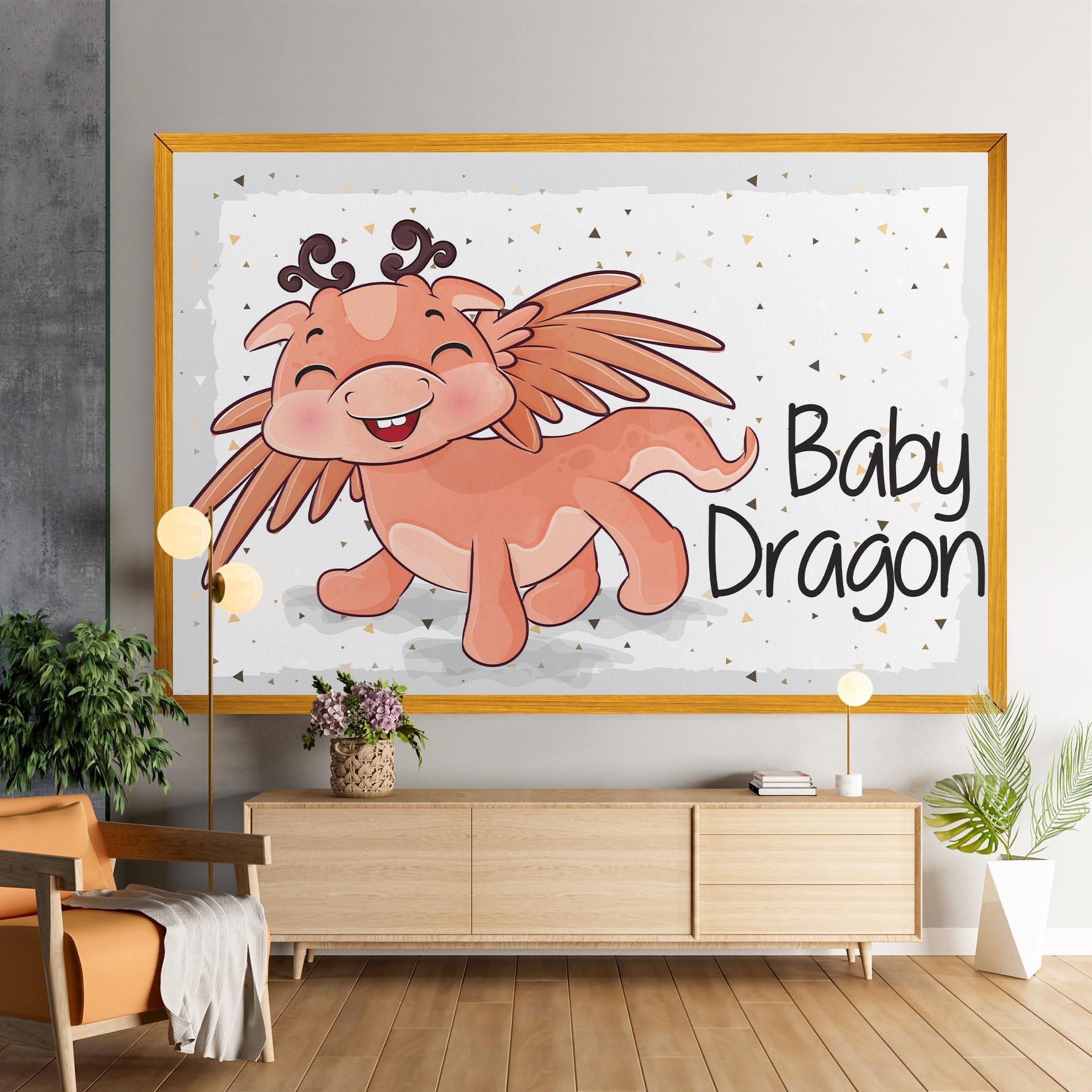 Картина на платно Baby Cute Dragon mockup 9