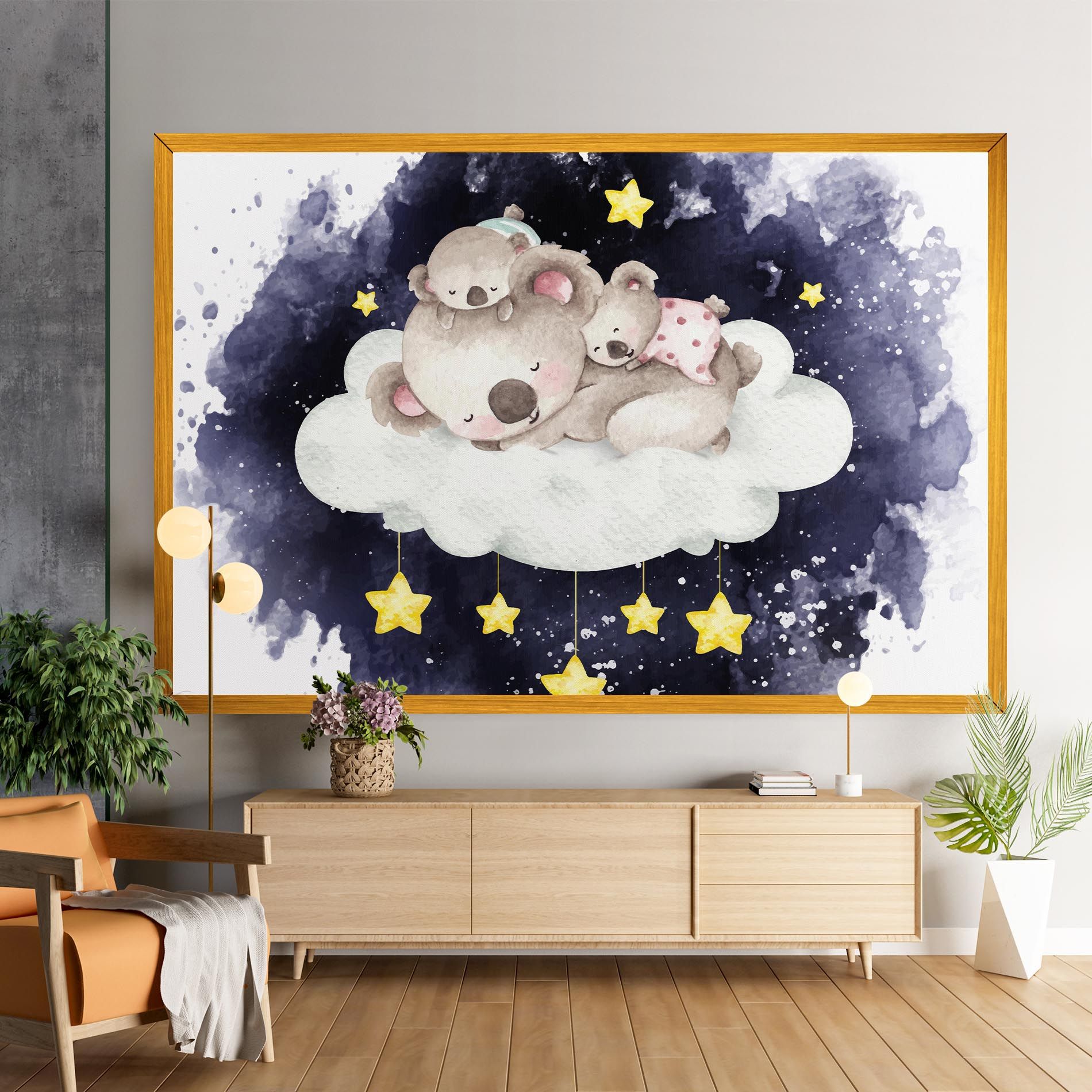 Baby Koala Sleeping mockup 9