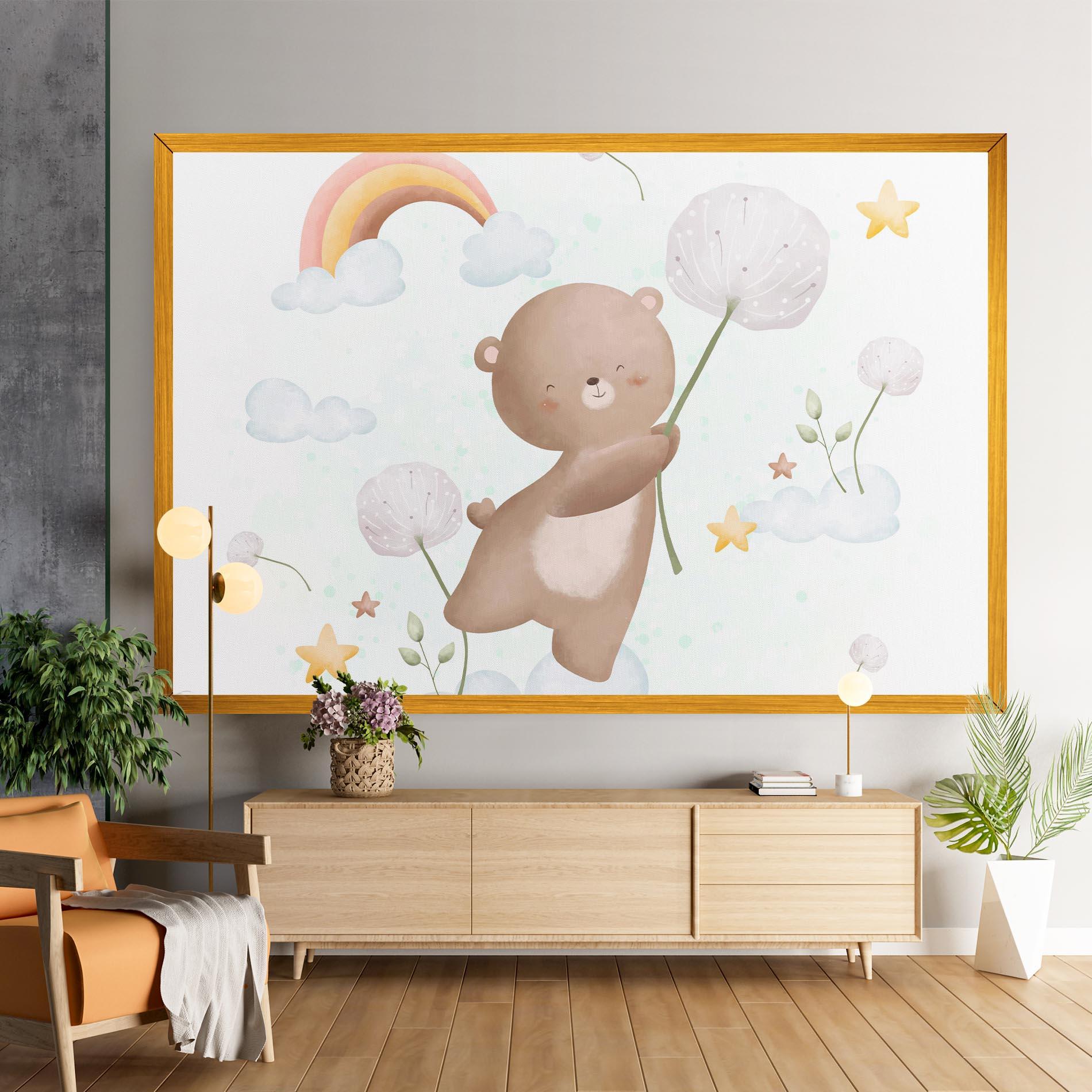 Картина на платно Bear Rainbow Art mockup 9