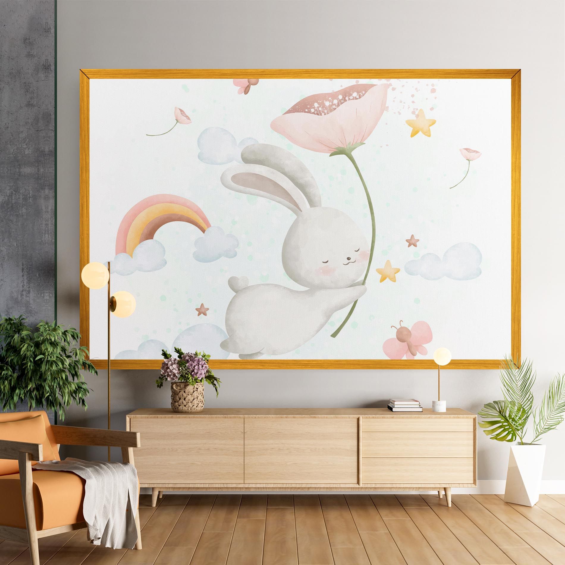 Spring Flower Bunny mockup 9