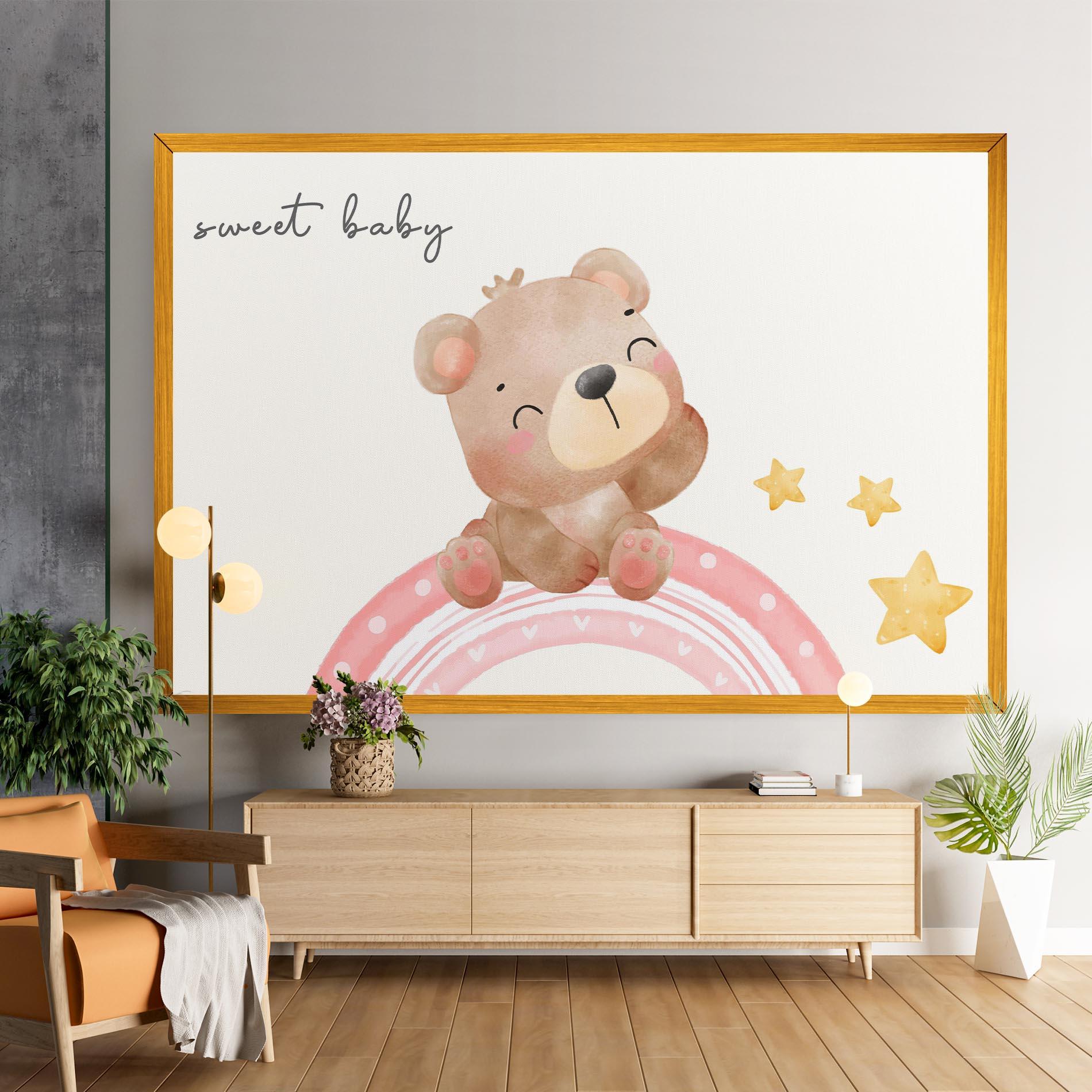 Картина на платно Sweet Baby Bear mockup 9