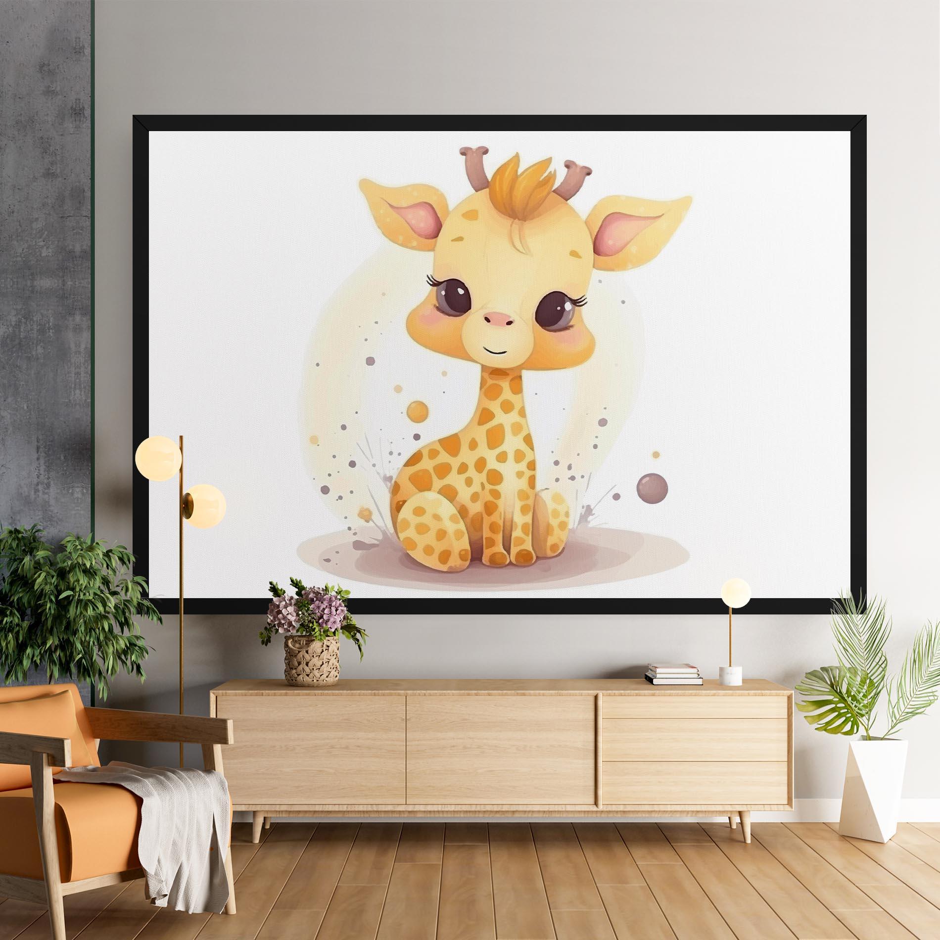 Картина на платно Adorable Giraffe mockup 9