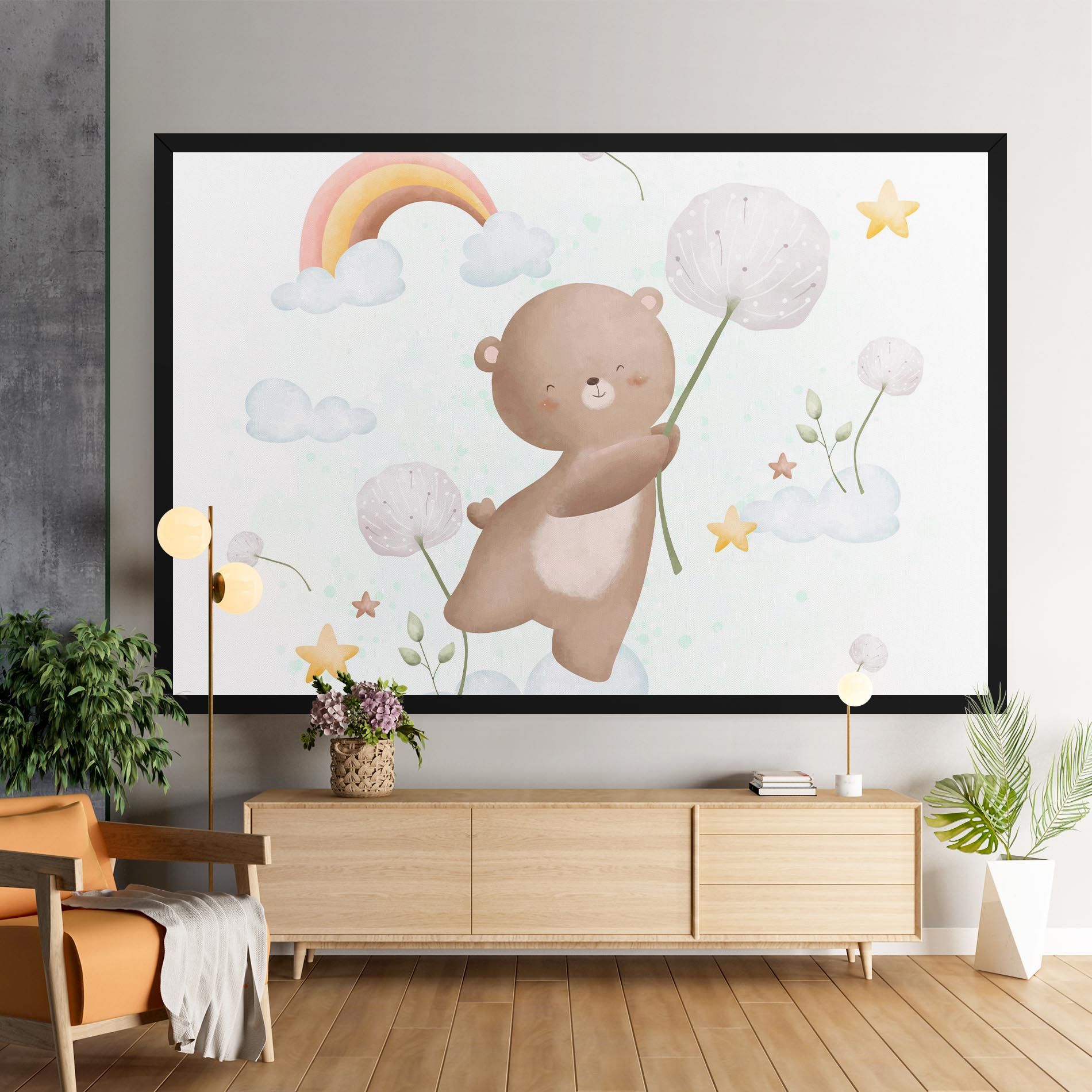 Bear Rainbow Art mockup 9
