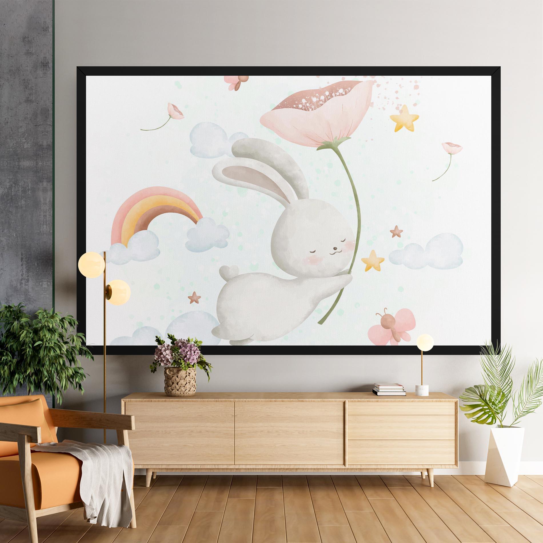 Картина на платно Spring Flower Bunny mockup 9