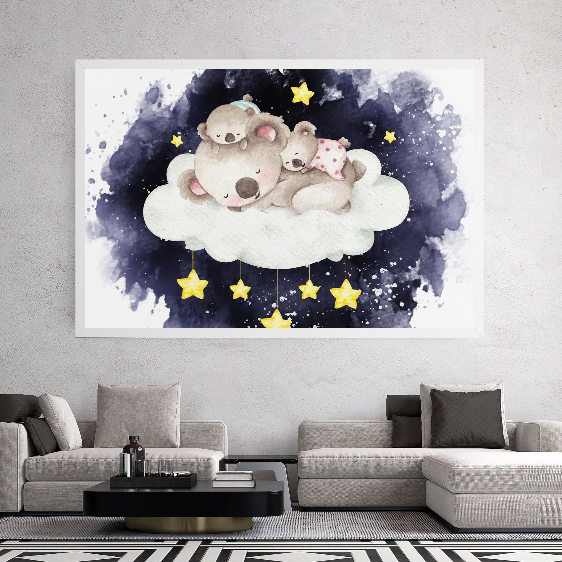 Baby Koala Sleeping mockup 2