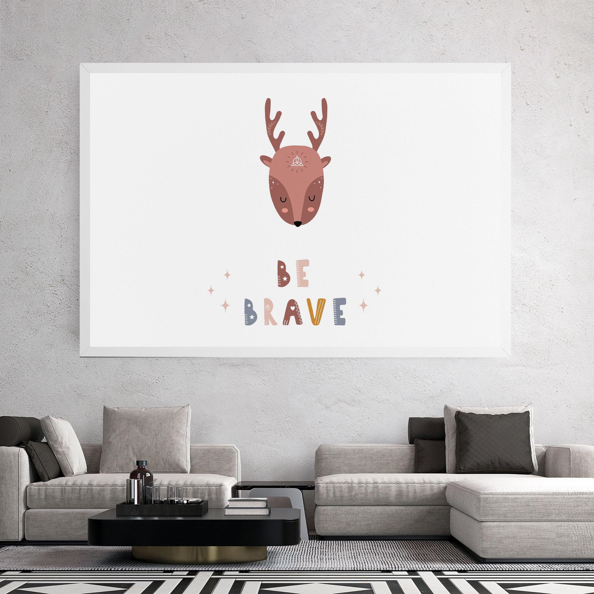Картина на платно Brave Deer mockup 2