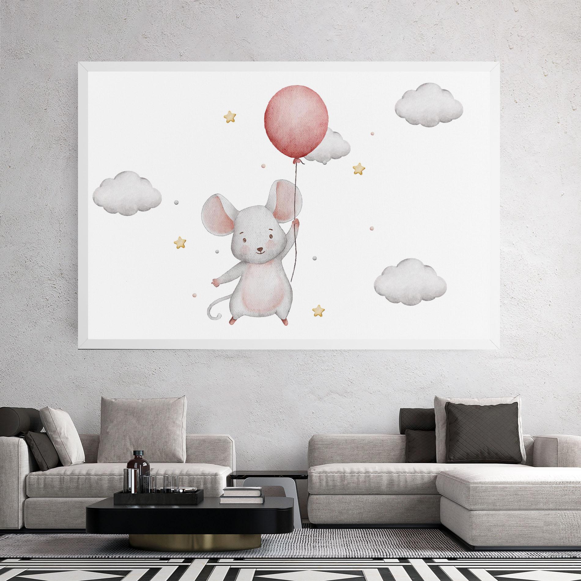 Картина на платно Mouse Balloon mockup 2