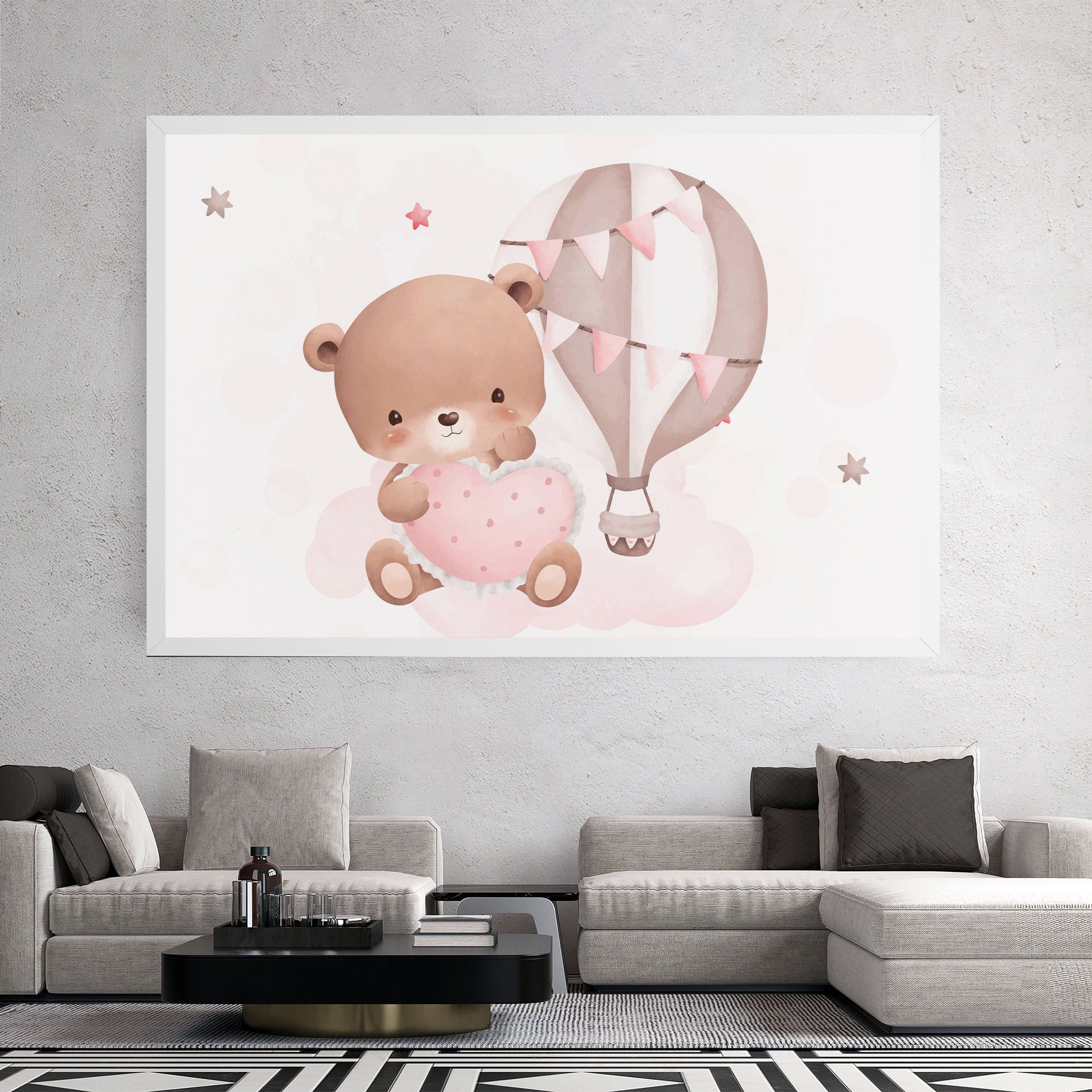 Pink Heart Bear mockup 2