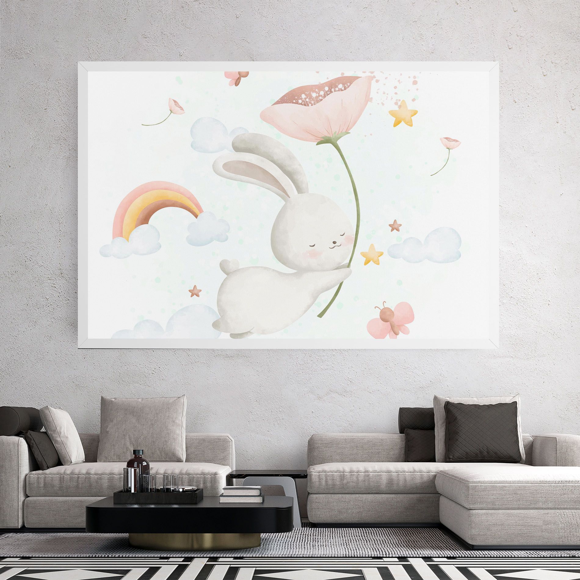 Spring Flower Bunny mockup 2