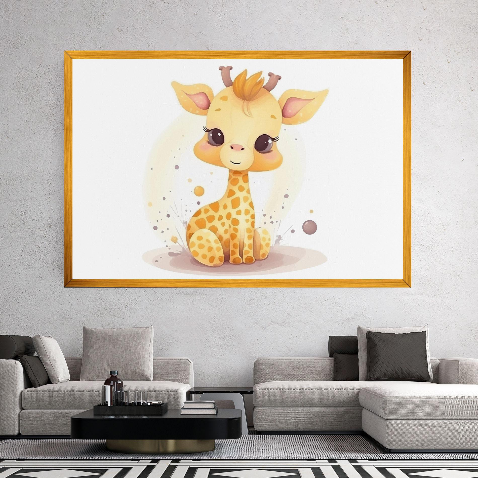 Картина на платно Adorable Giraffe mockup 2