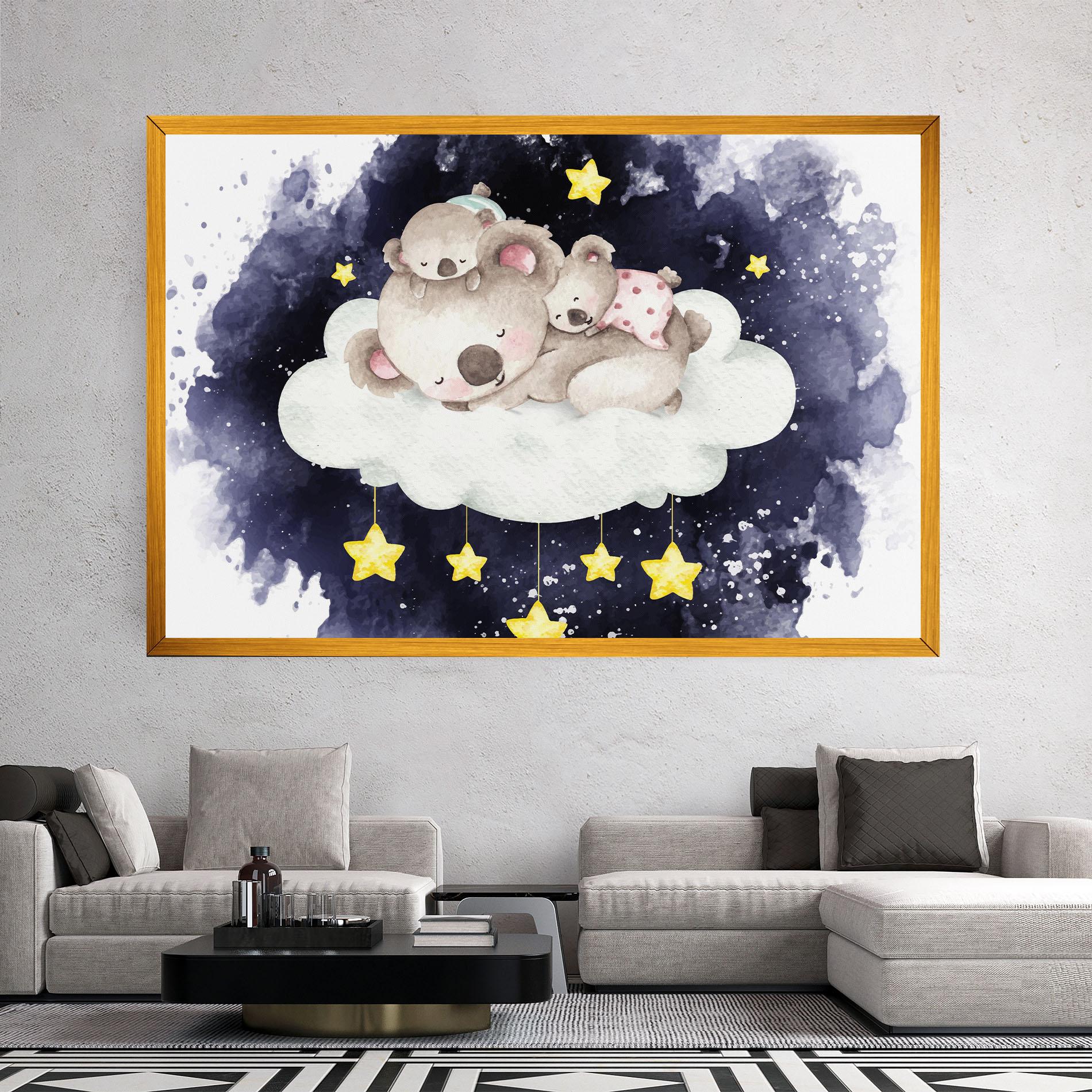 Картина на платно Baby Koala Sleeping mockup 2