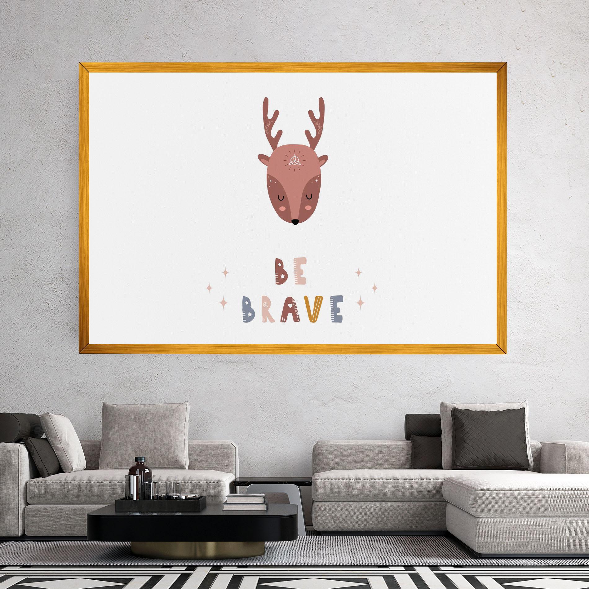 Картина на платно Brave Deer mockup 2