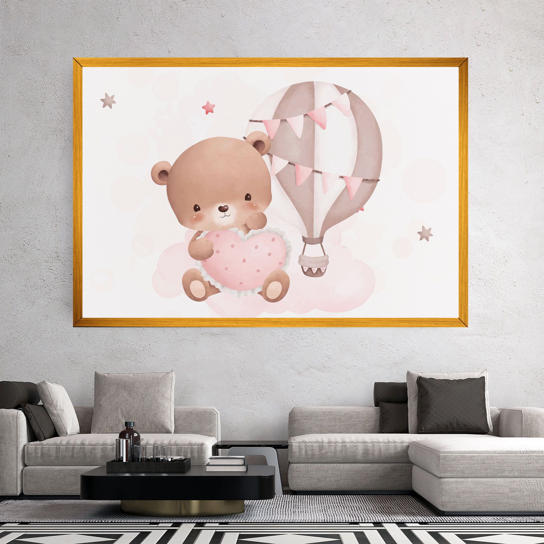 Pink Heart Bear mockup 2