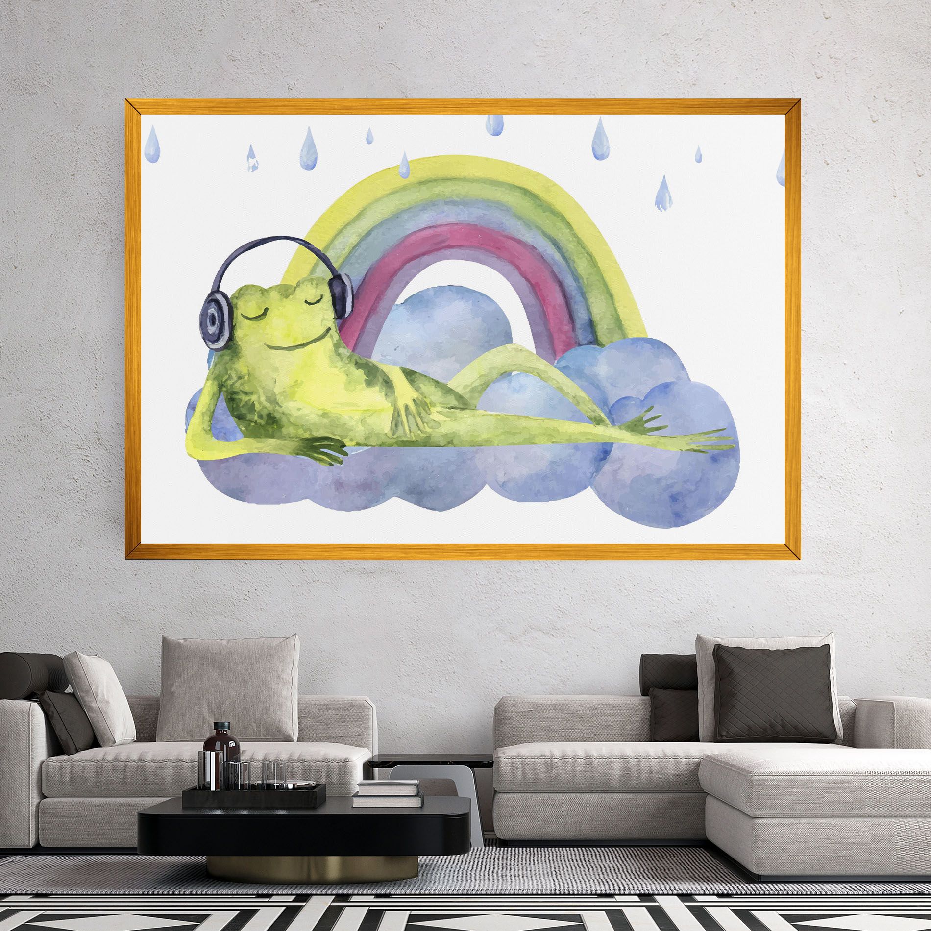 Rainbow Frog mockup 2