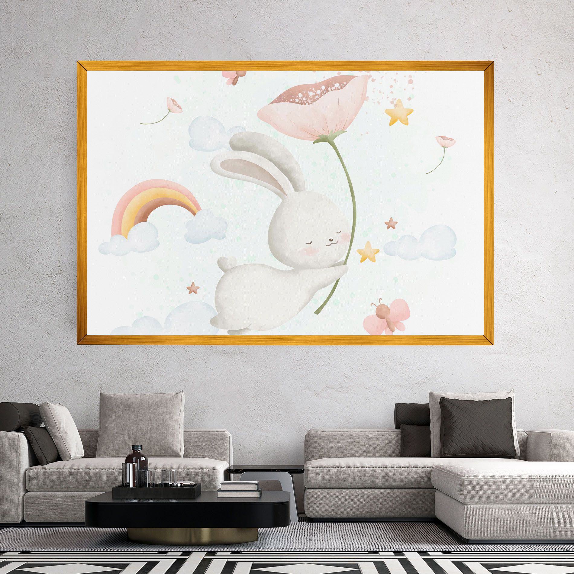 Spring Flower Bunny mockup 2