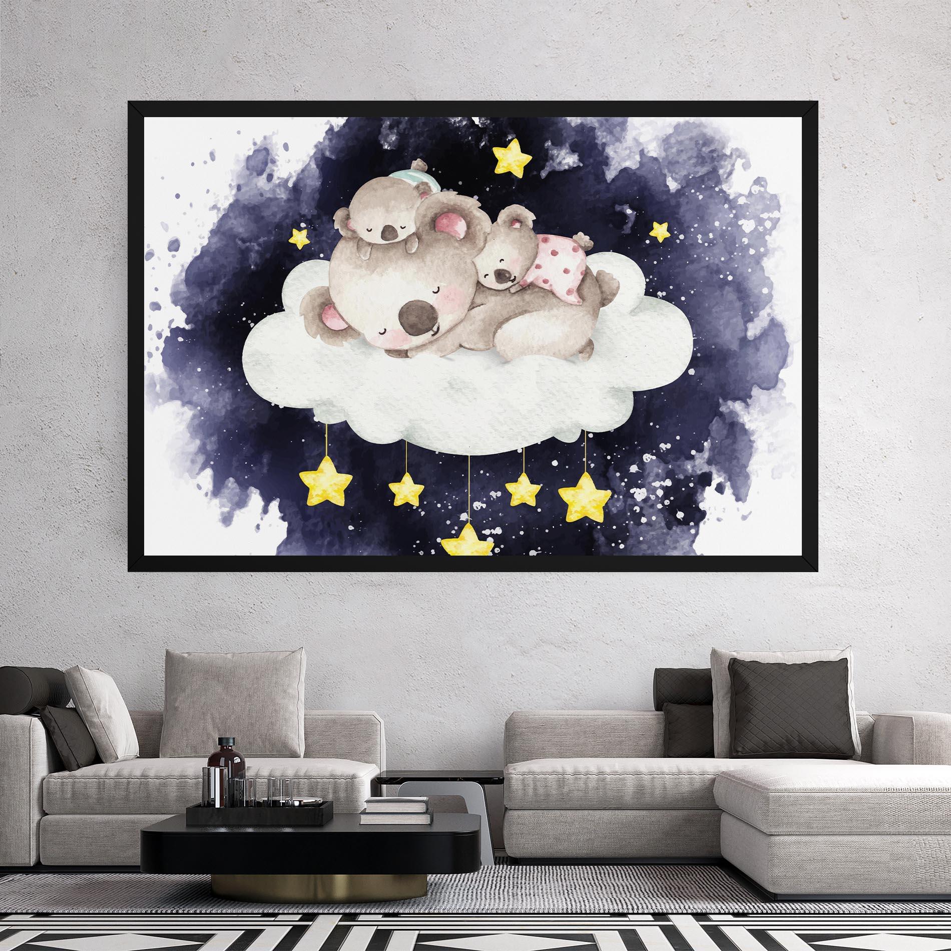 Картина на платно Baby Koala Sleeping mockup 2