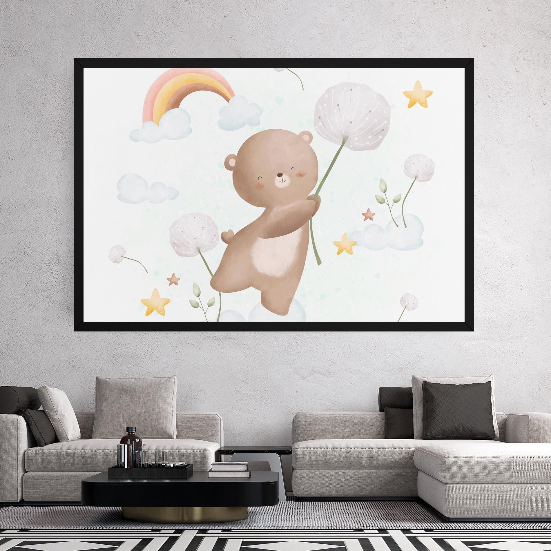 Bear Rainbow Art mockup 2