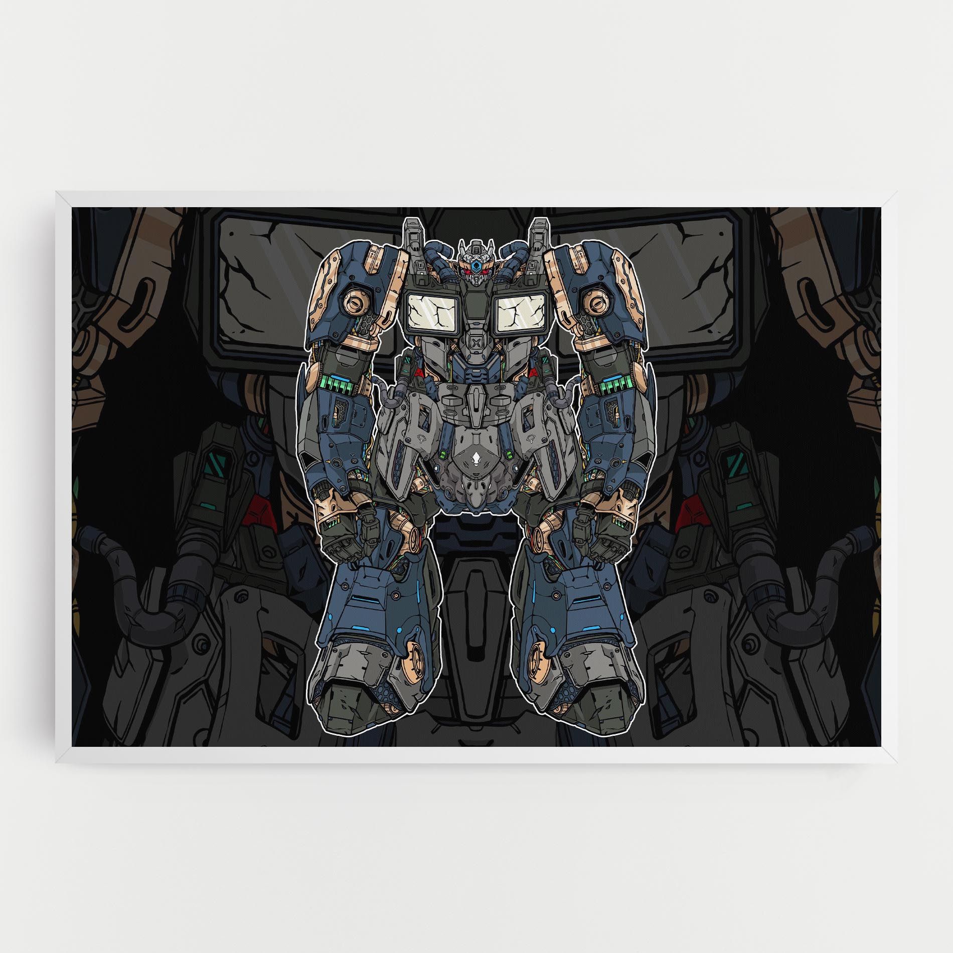 Blue Green Robot mockup 0
