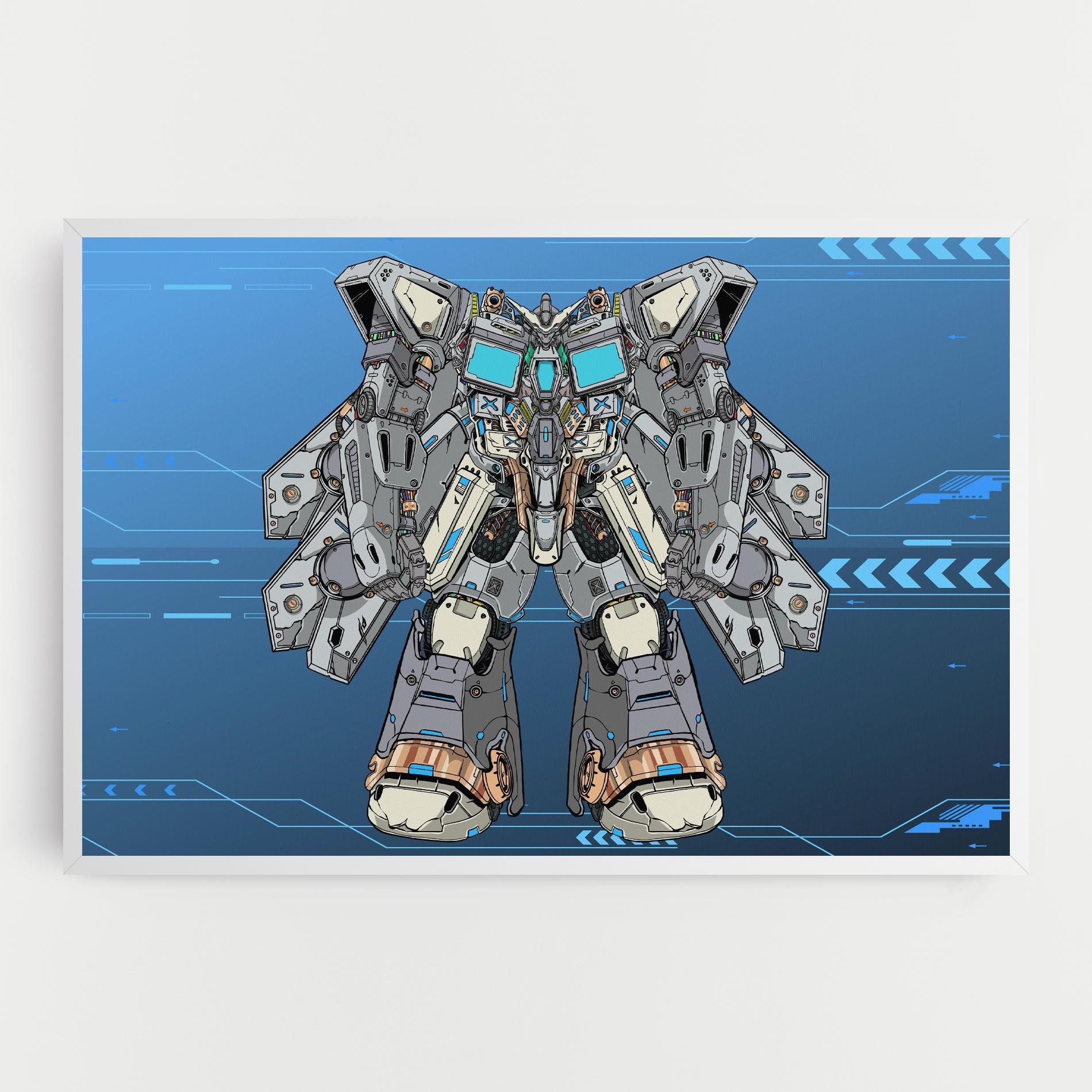 Blue Grey Robot mockup 0
