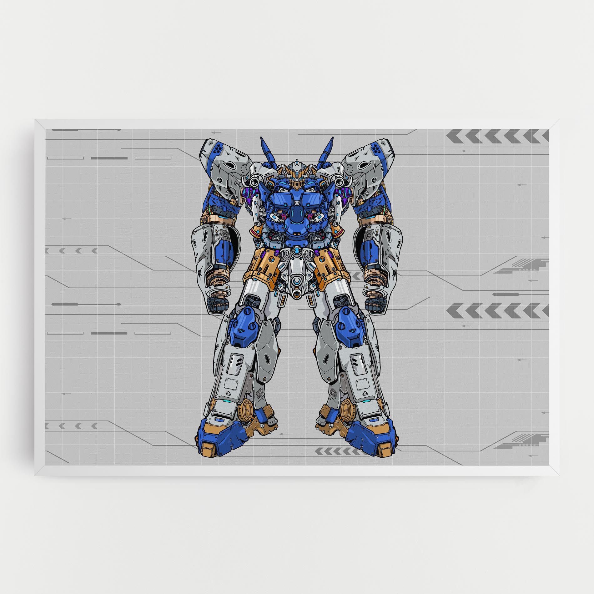 Blue Yellow Robot mockup 0