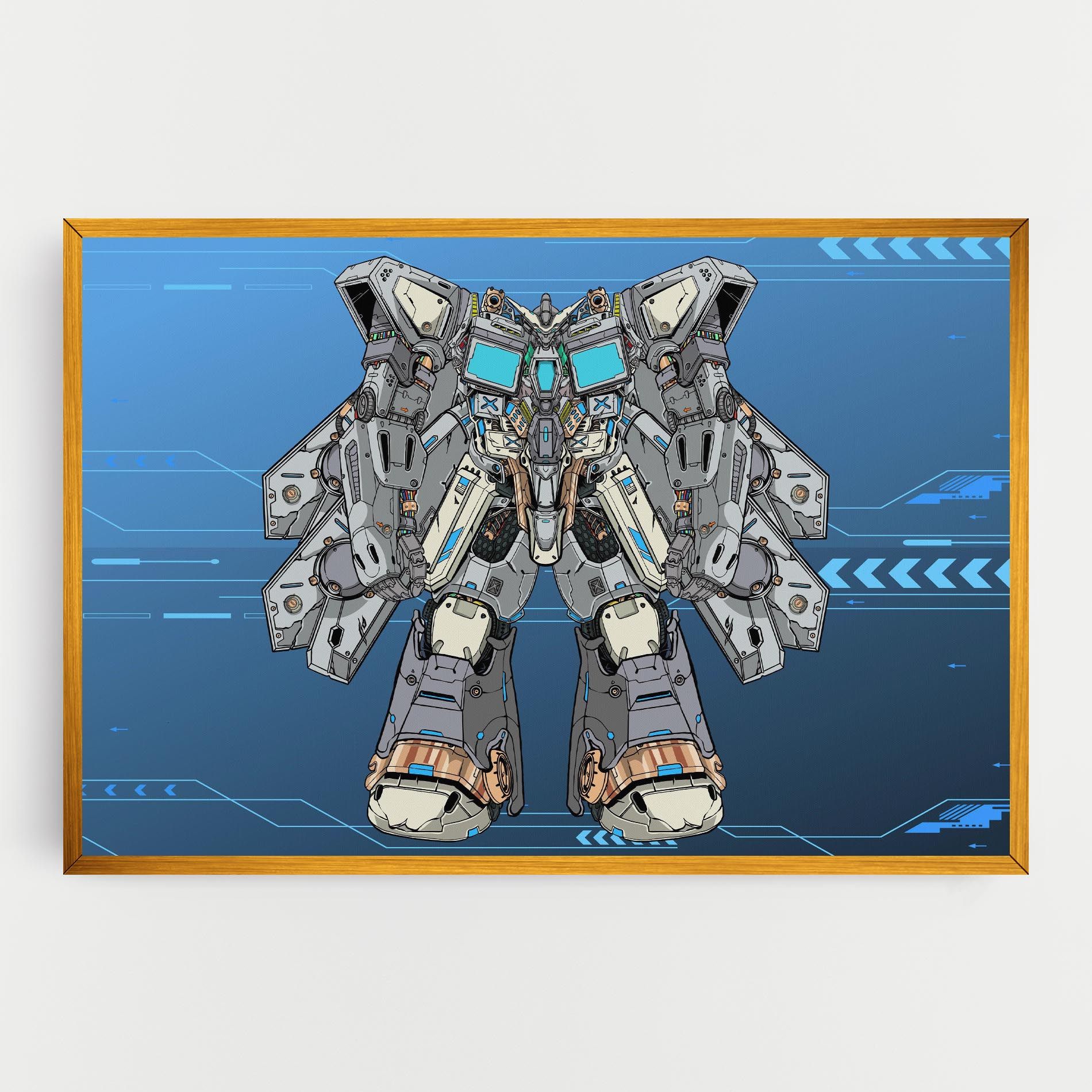 Blue Grey Robot mockup 0