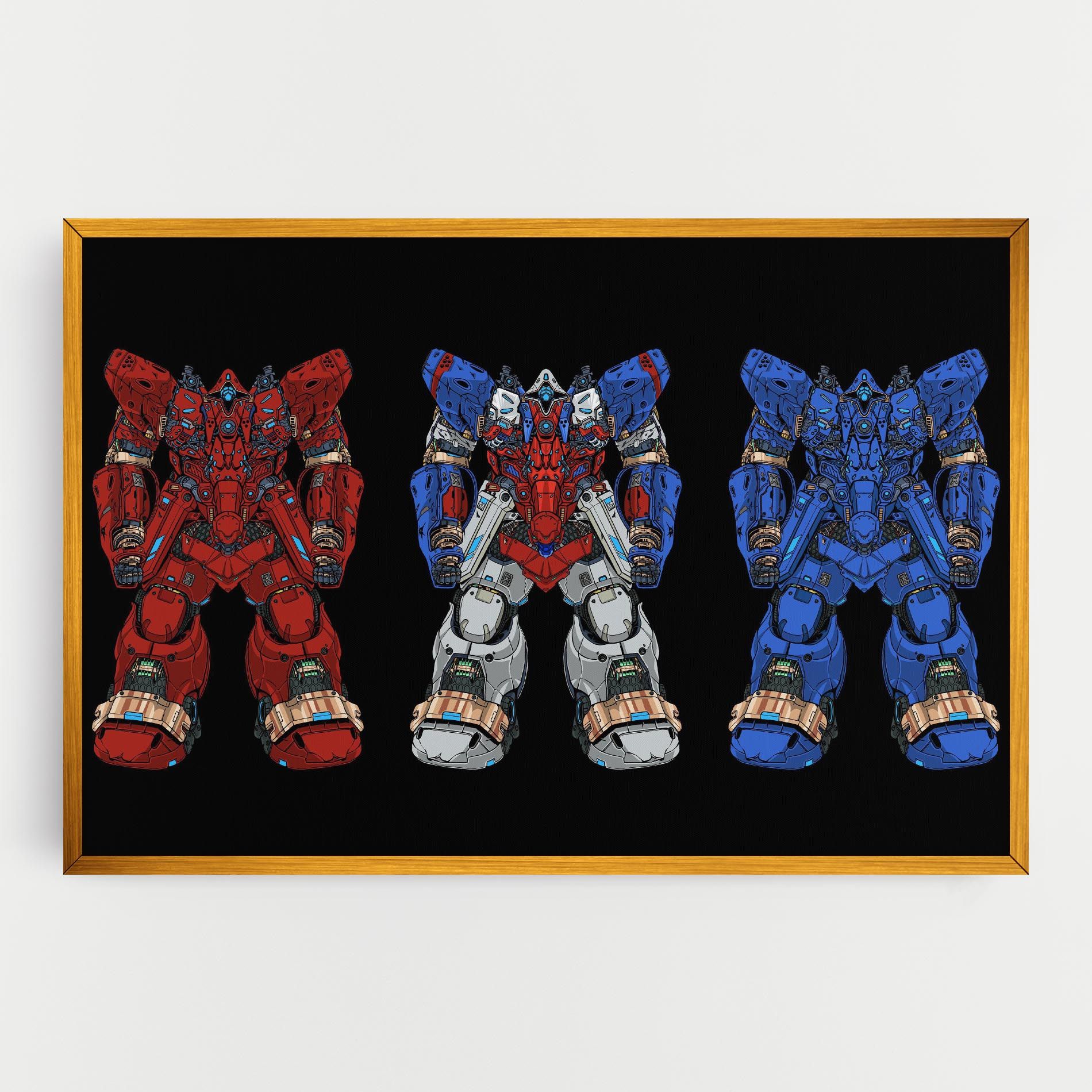 Blue Red Robots mockup 0