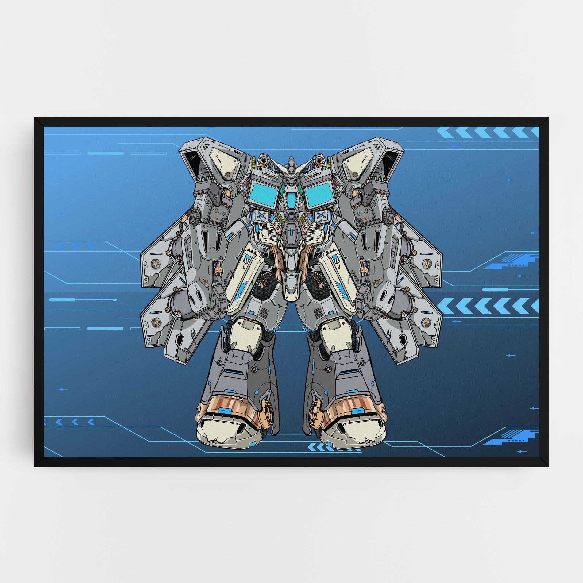 Blue Grey Robot mockup 0