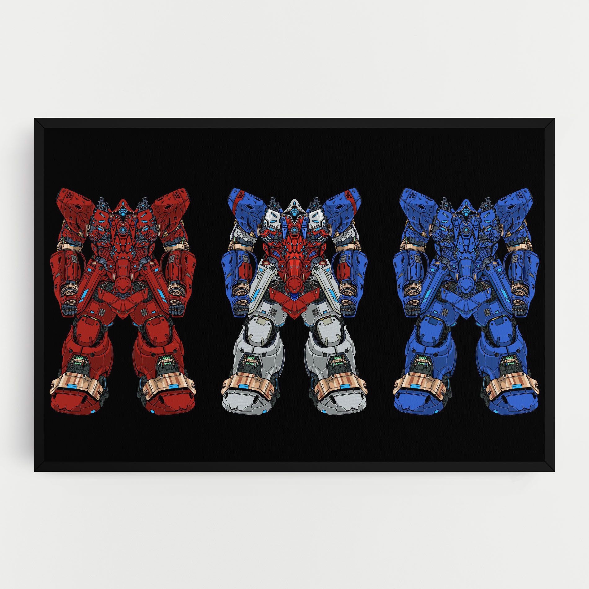 Blue Red Robots mockup 0