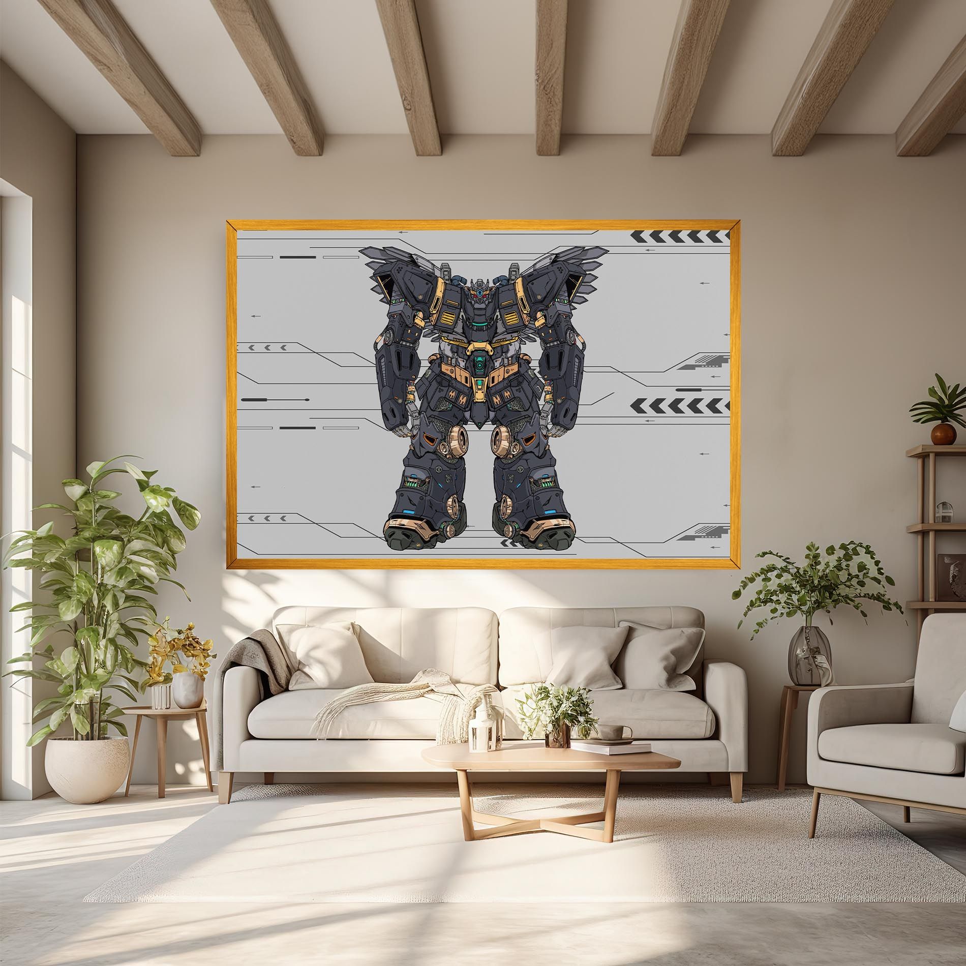 Grey Yelloy Robot mockup 6