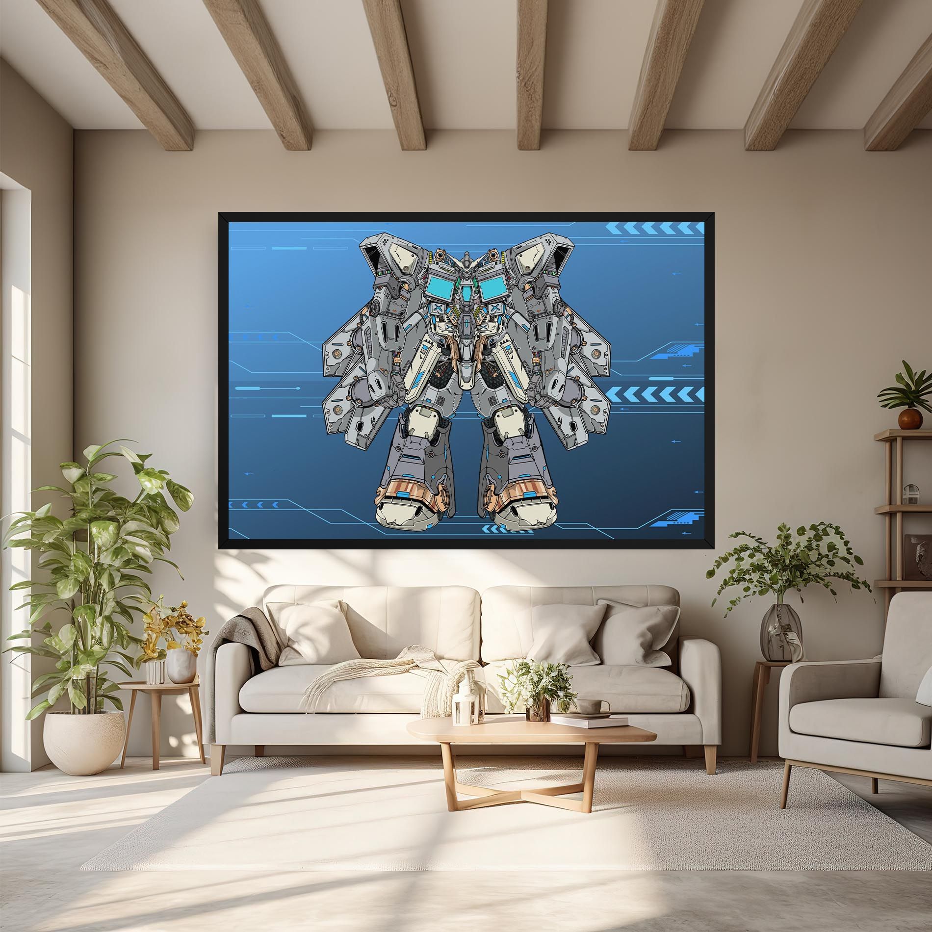 Blue Grey Robot mockup 6