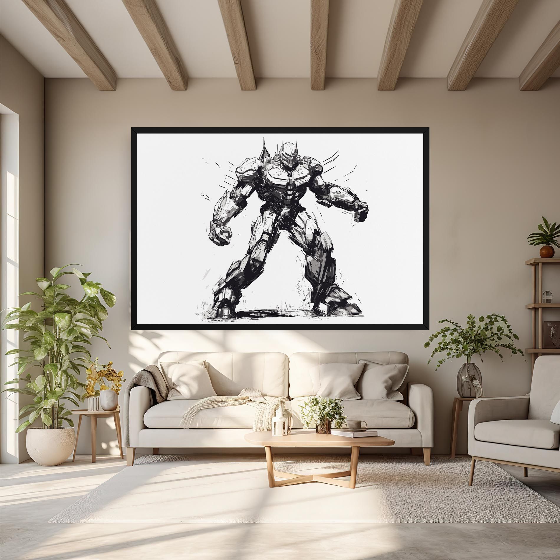 Grey White Robot mockup 6