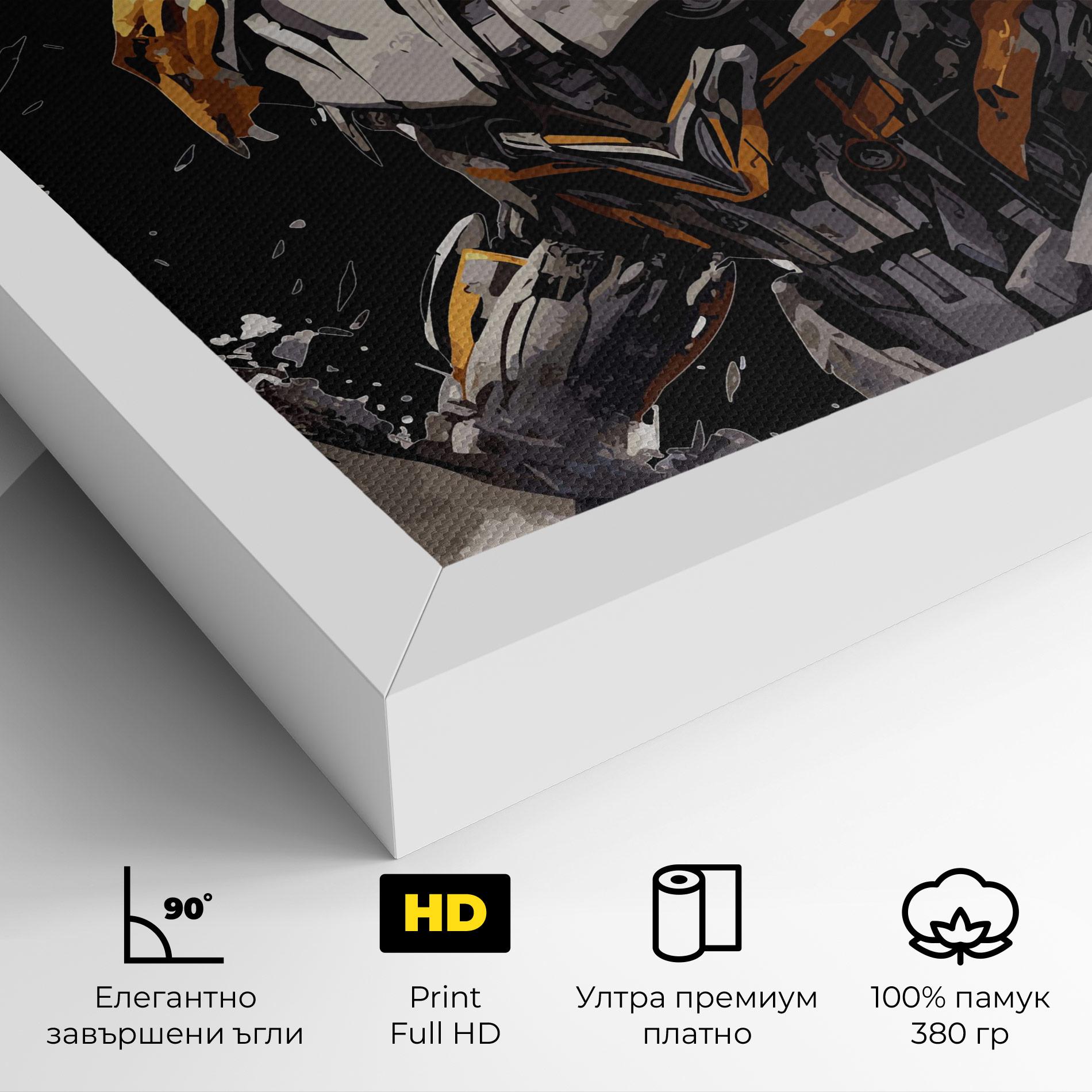 Картина на платно Grey Transformers mockup 4