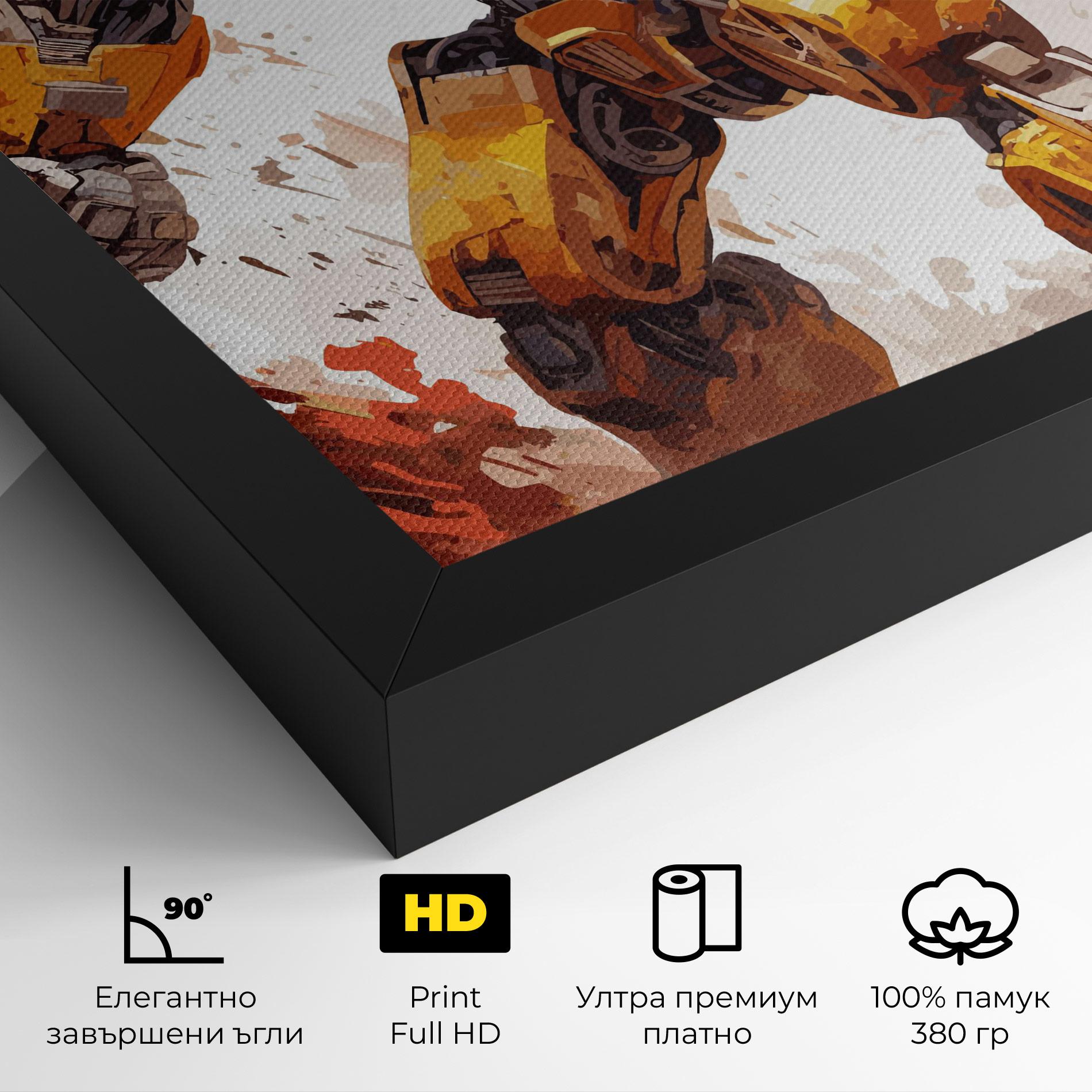 Картина на платно Battle Machine mockup 4