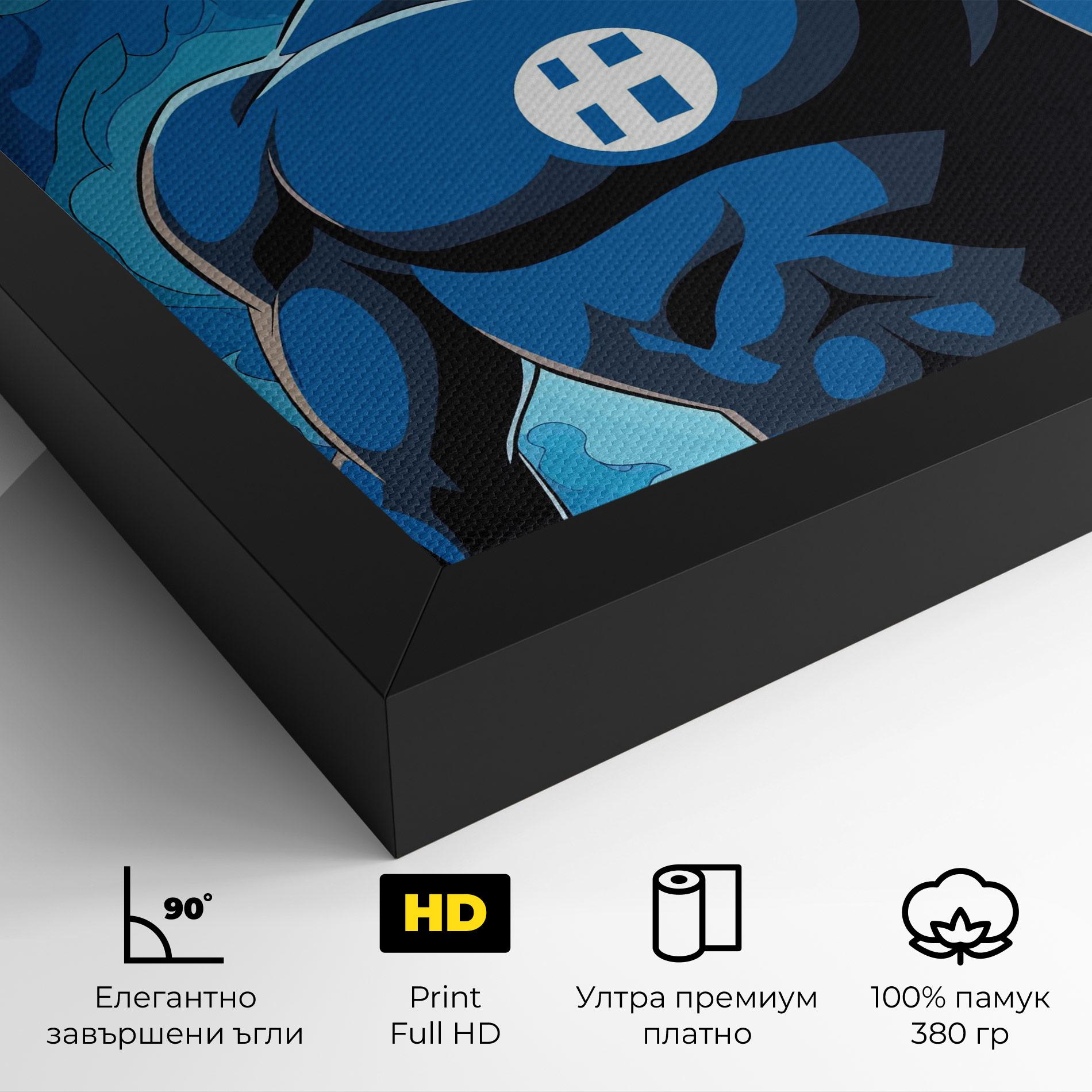 Картина на платно Blue Hero mockup 4