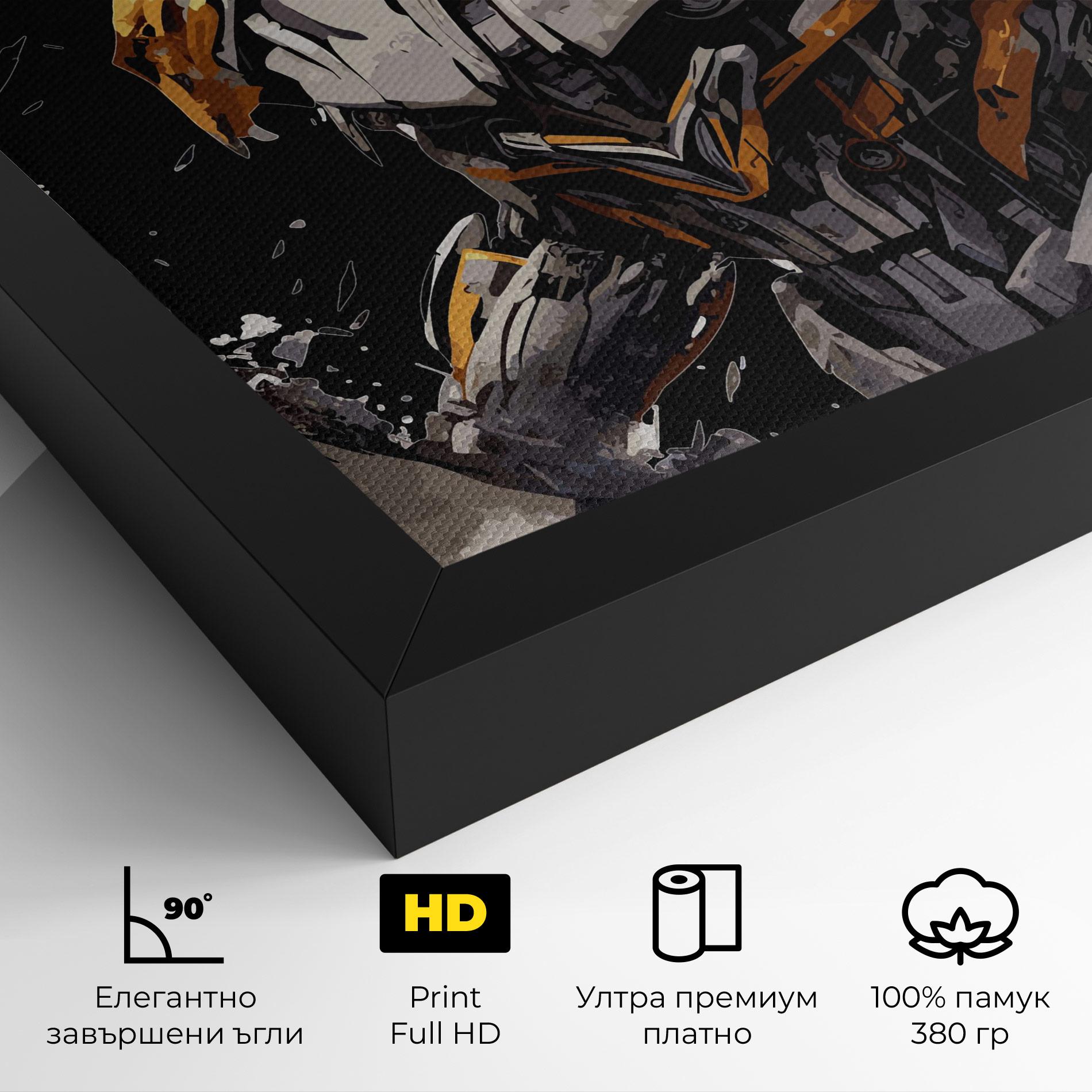 Картина на платно Grey Transformers mockup 4