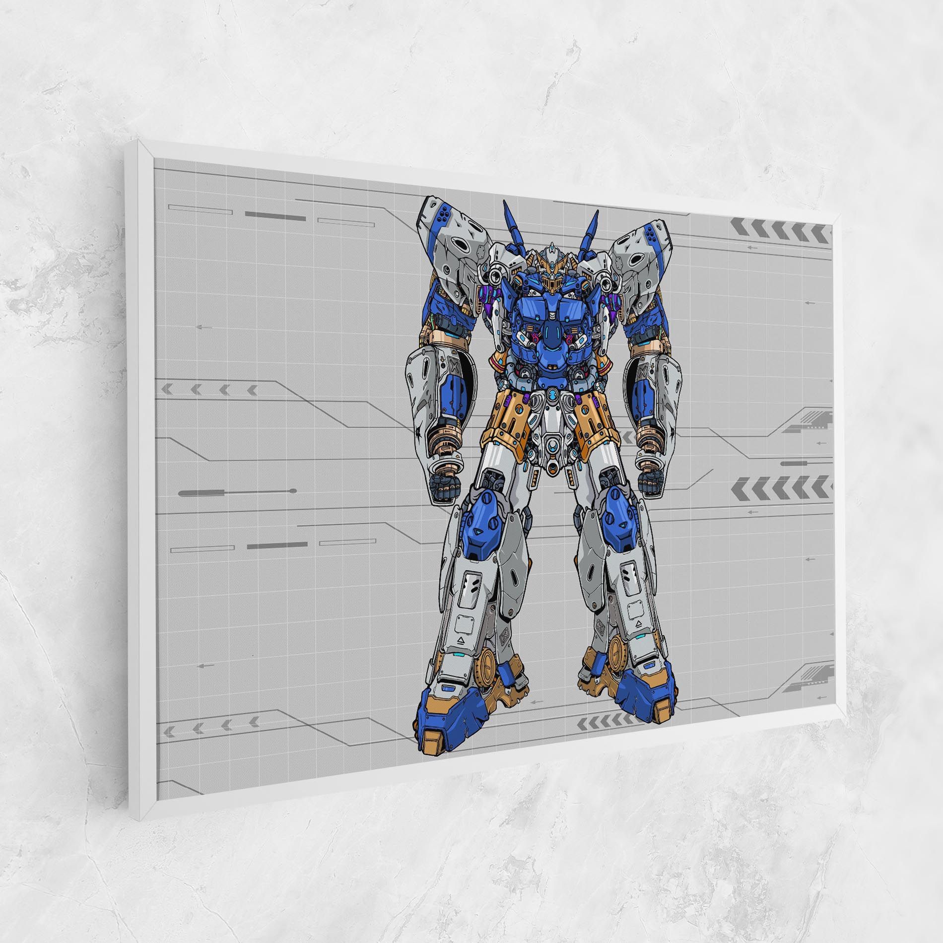 Blue Yellow Robot mockup 1