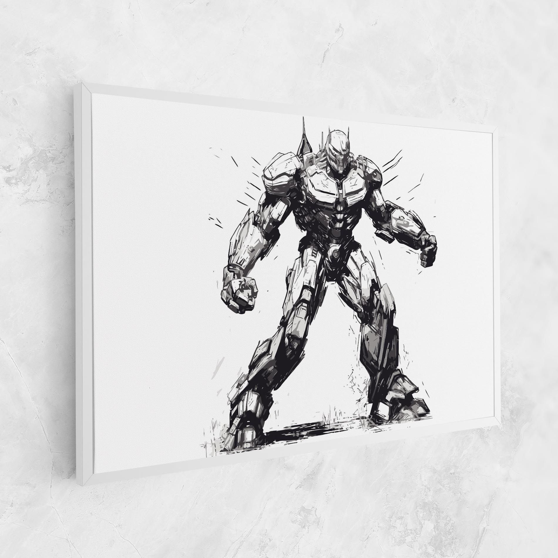 Grey White Robot mockup 1
