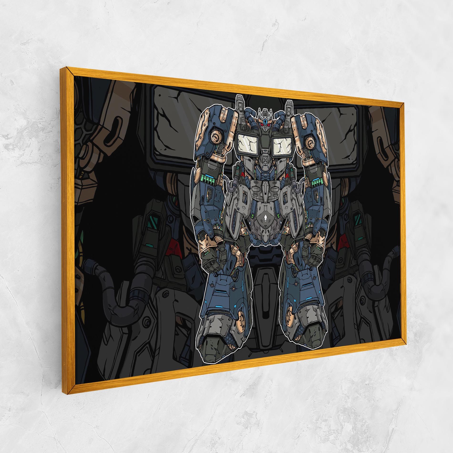 Blue Green Robot mockup 1