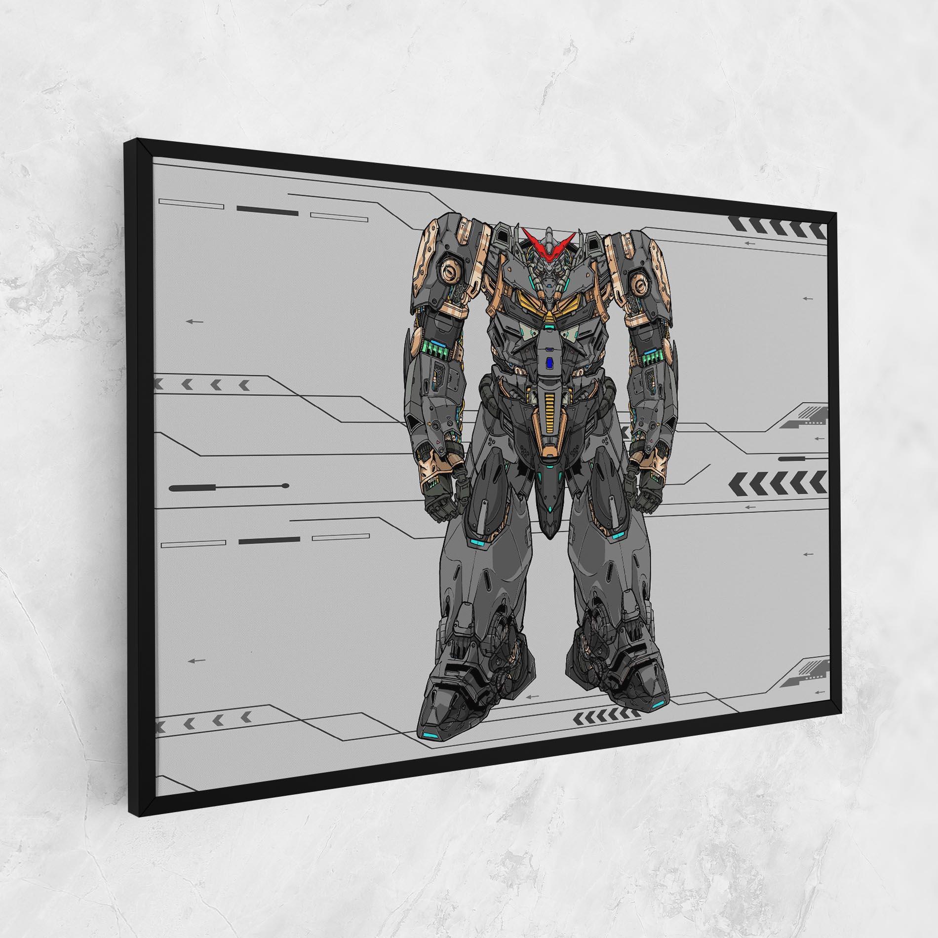 Картина на платно Big Grey Robot mockup 1