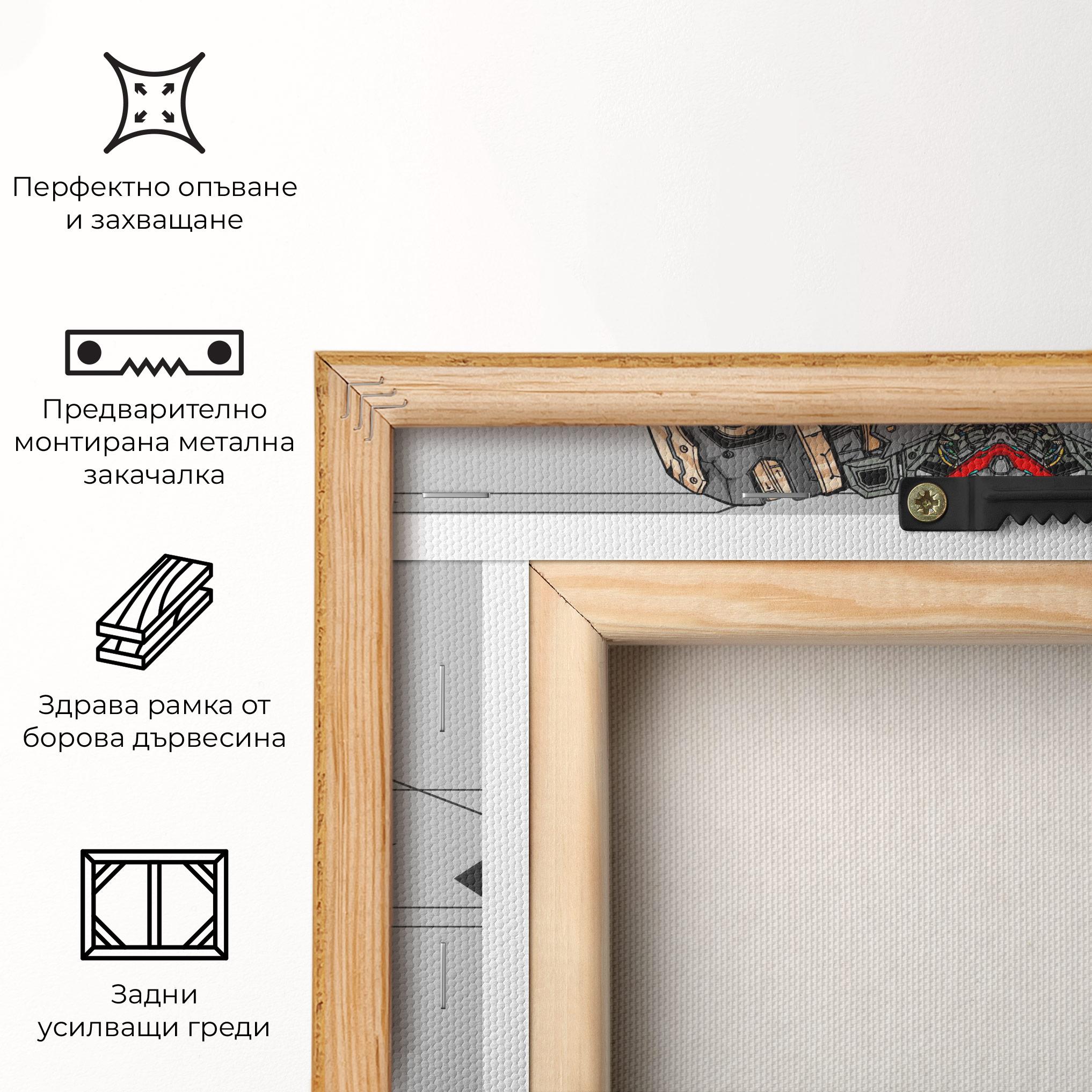 Картина на платно Big Grey Robot mockup 5