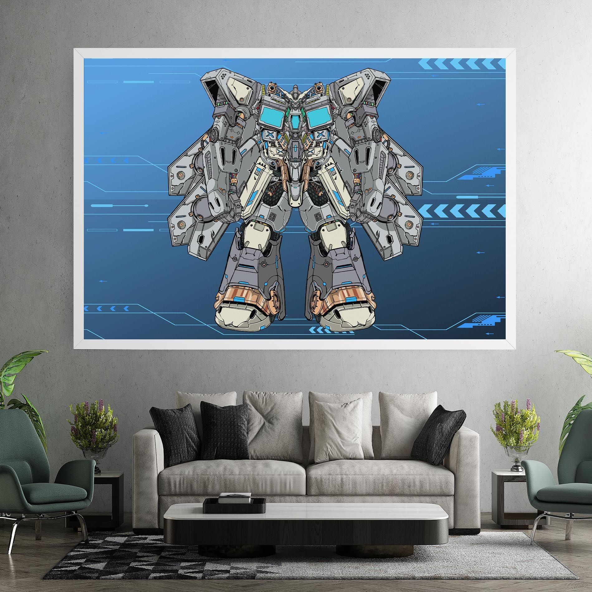 Blue Grey Robot mockup 7