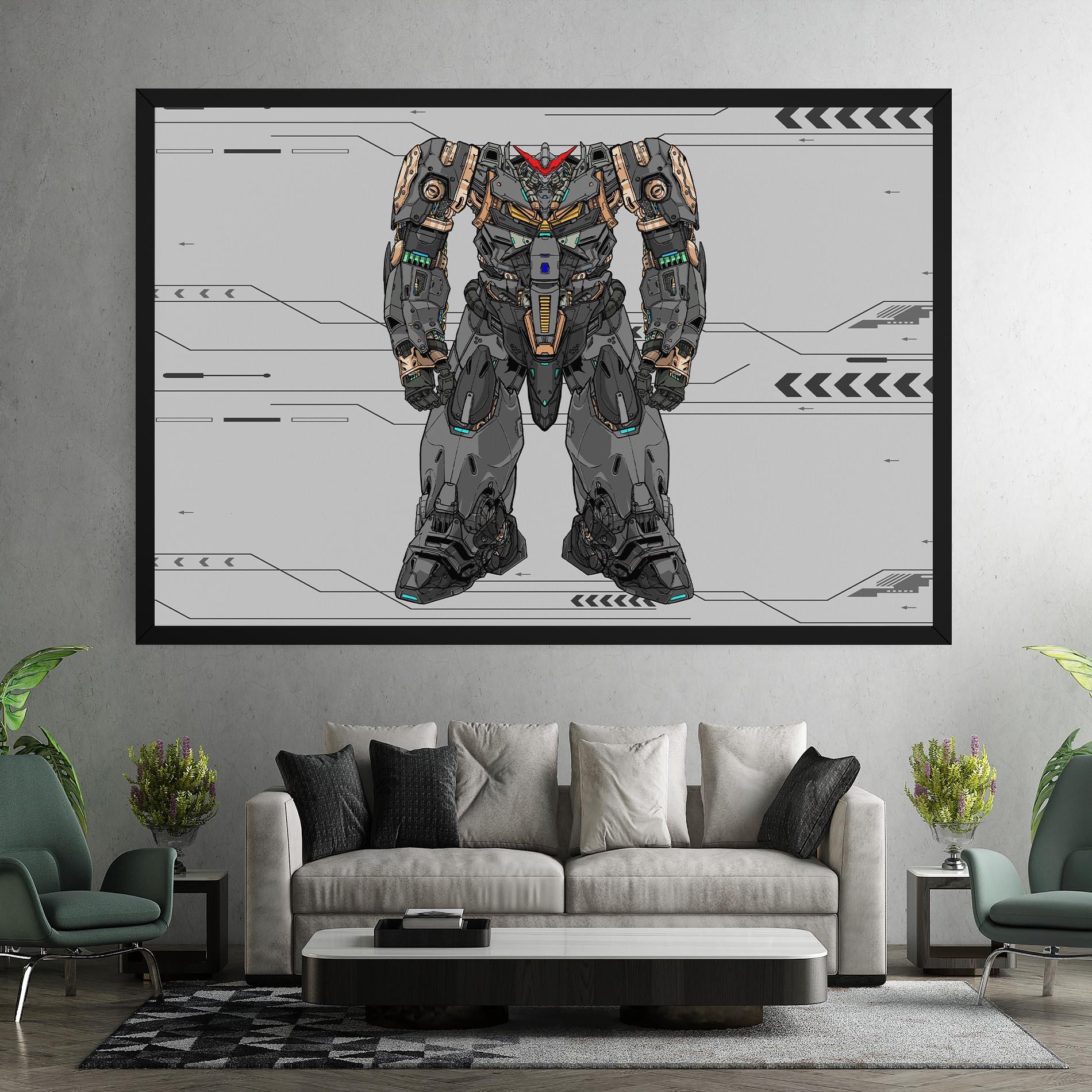 Картина на платно Big Grey Robot mockup 7