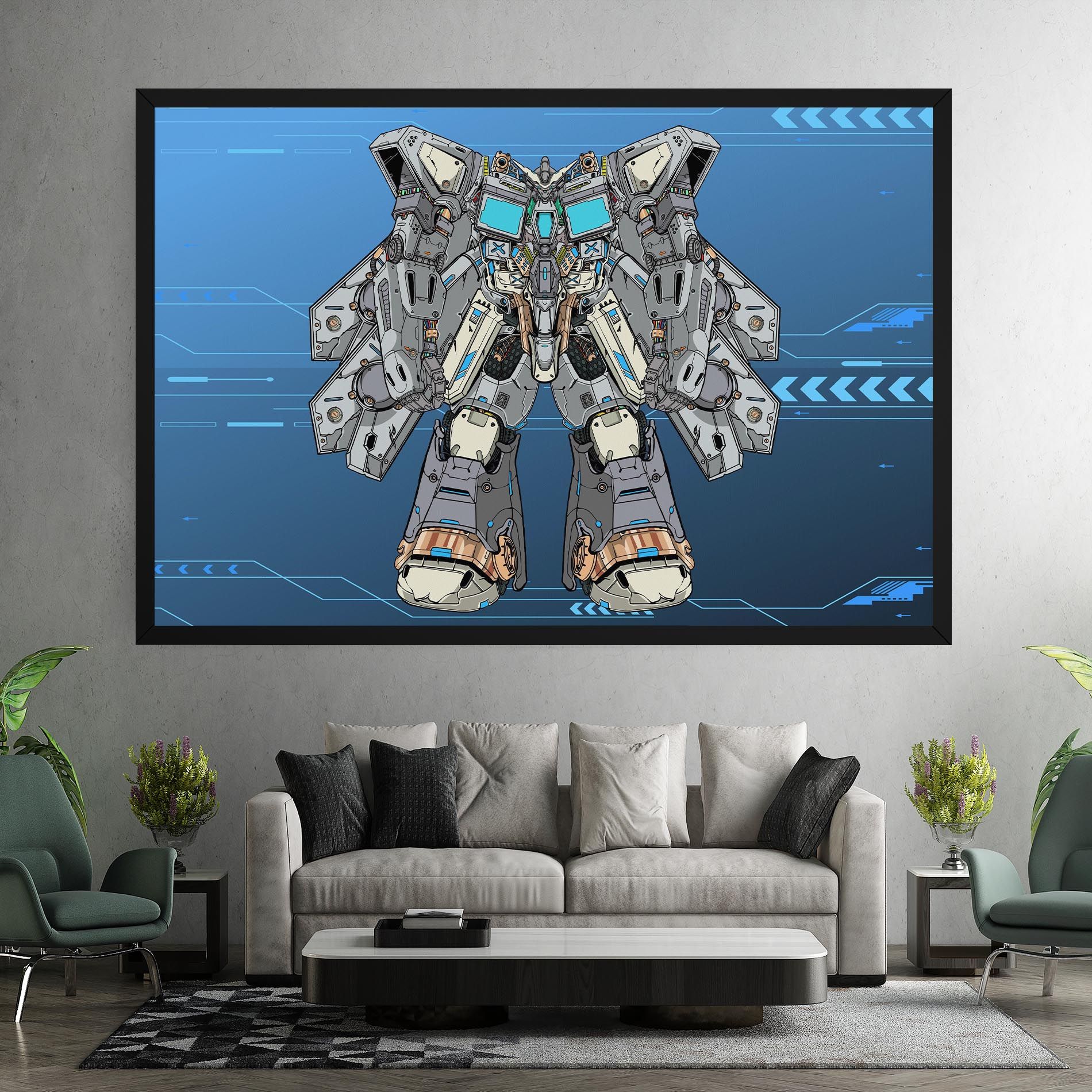 Blue Grey Robot mockup 7