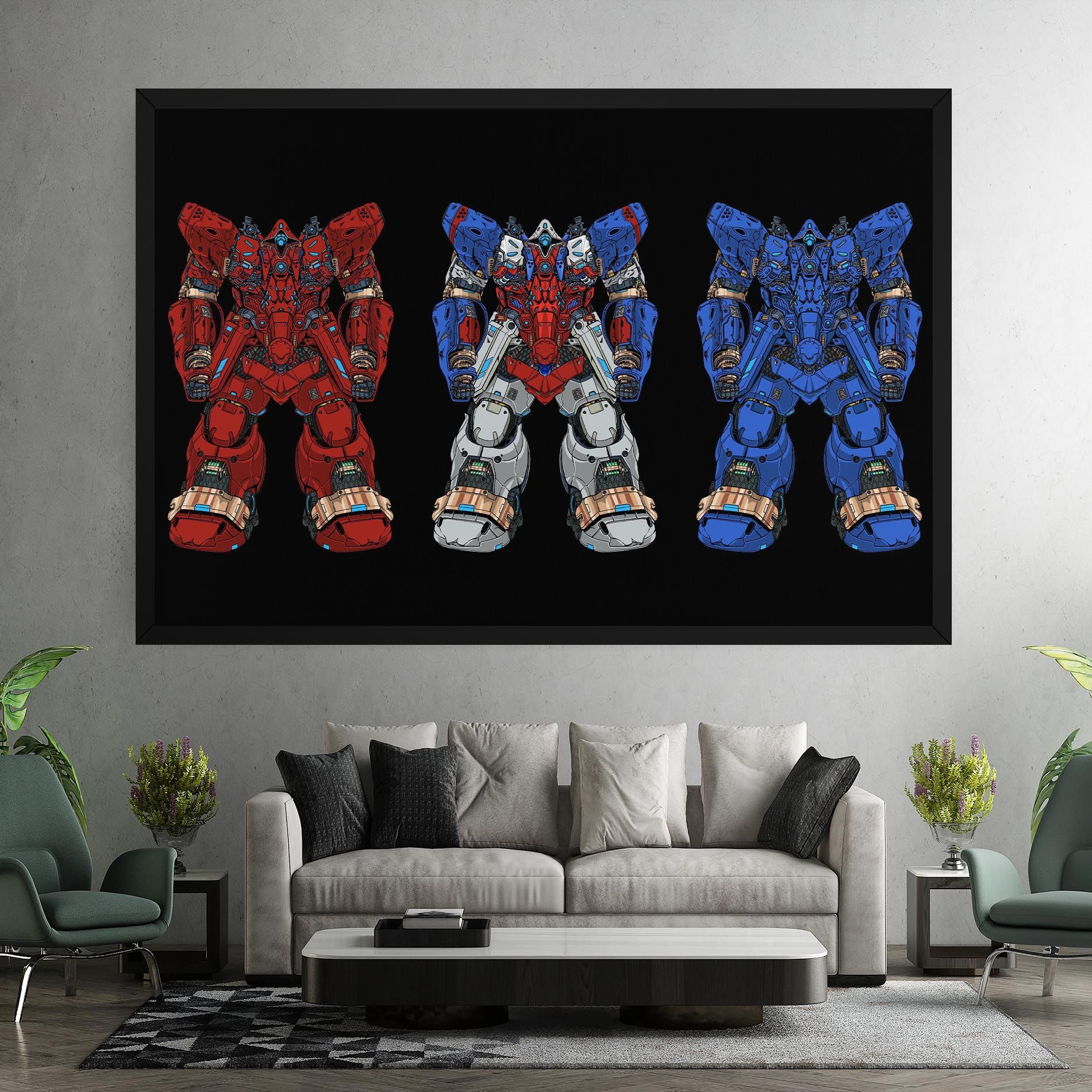 Blue Red Robots mockup 7