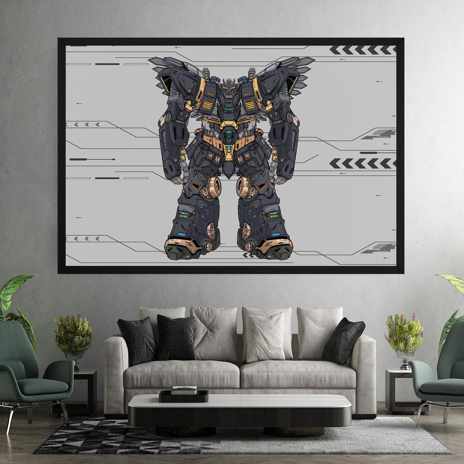 Grey Yelloy Robot mockup 7