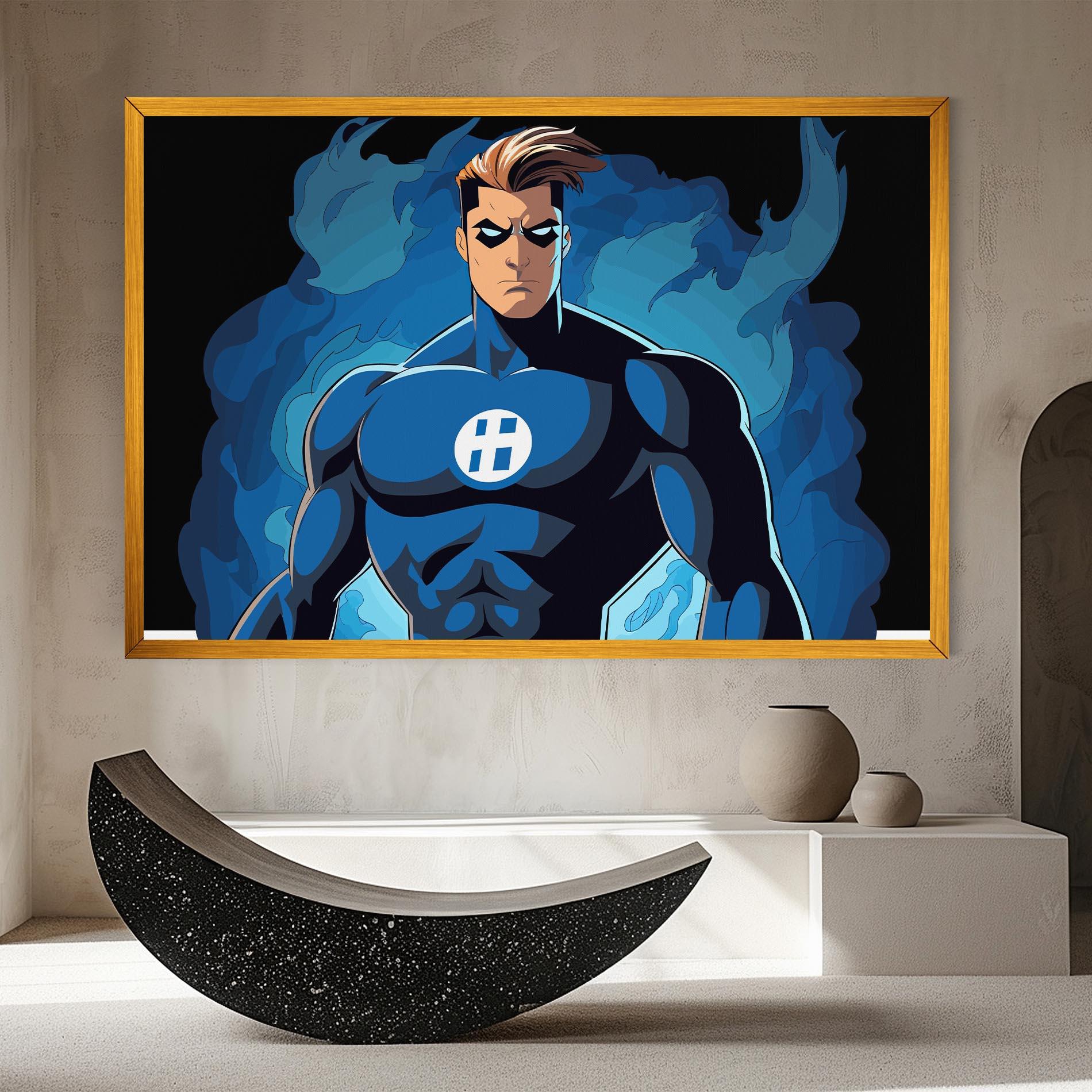 Картина на платно Blue Hero mockup 8