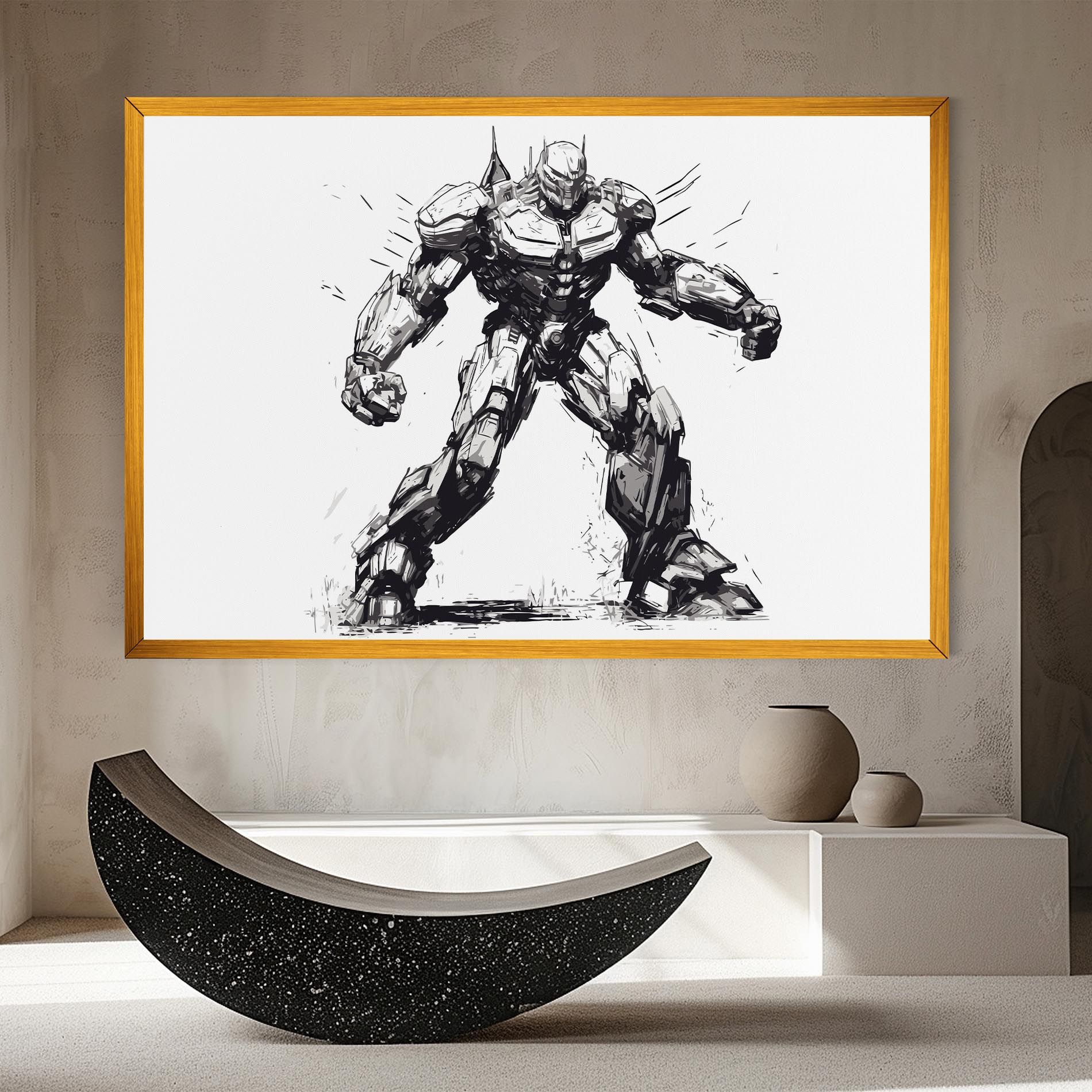 Grey White Robot mockup 8