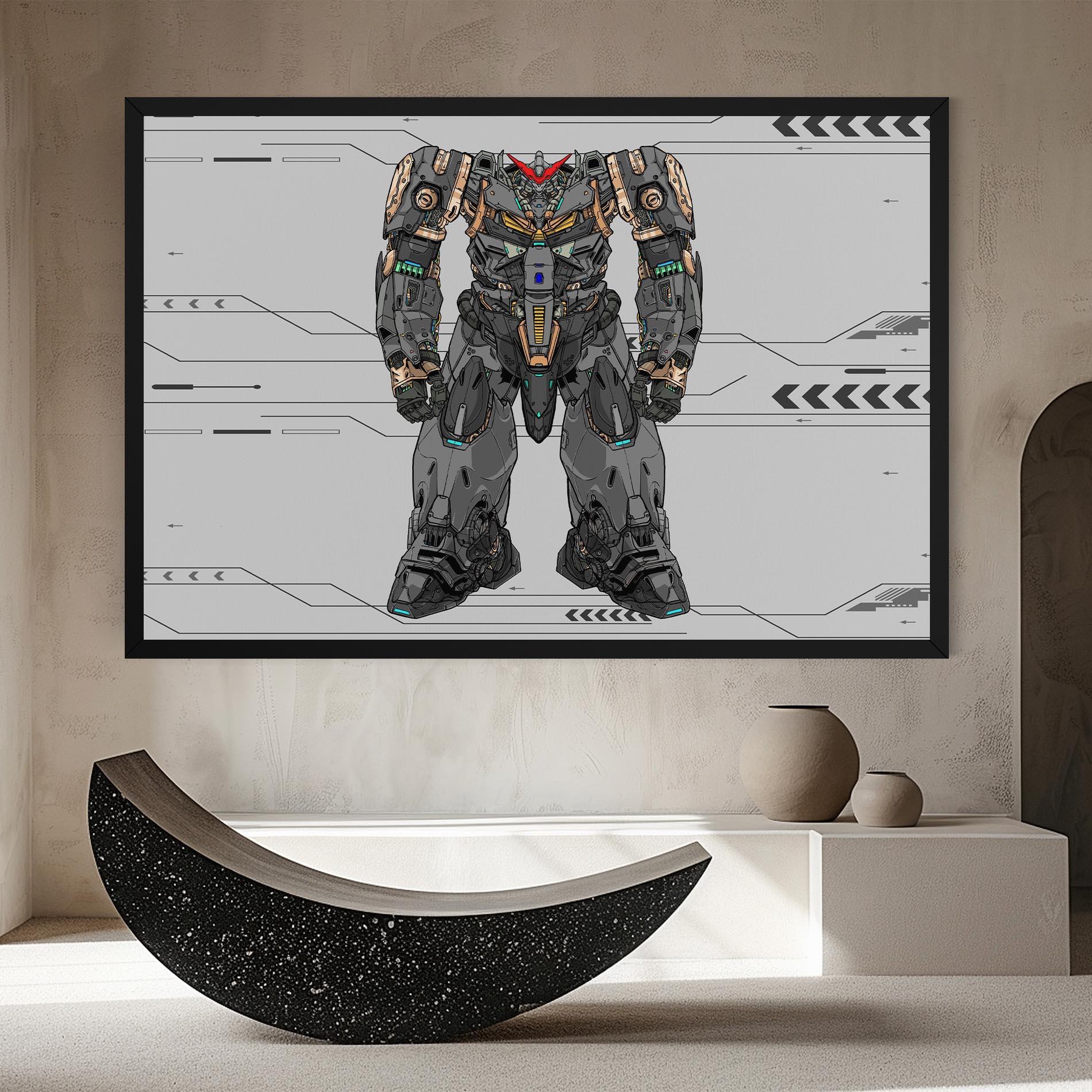 Картина на платно Big Grey Robot mockup 8