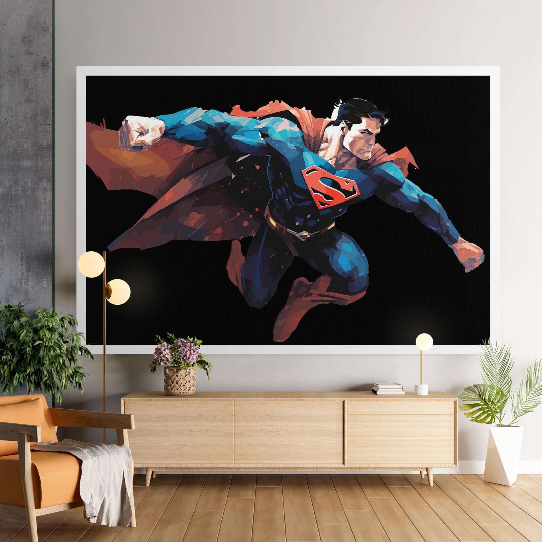 Картина на платно Superman Jump mockup 9